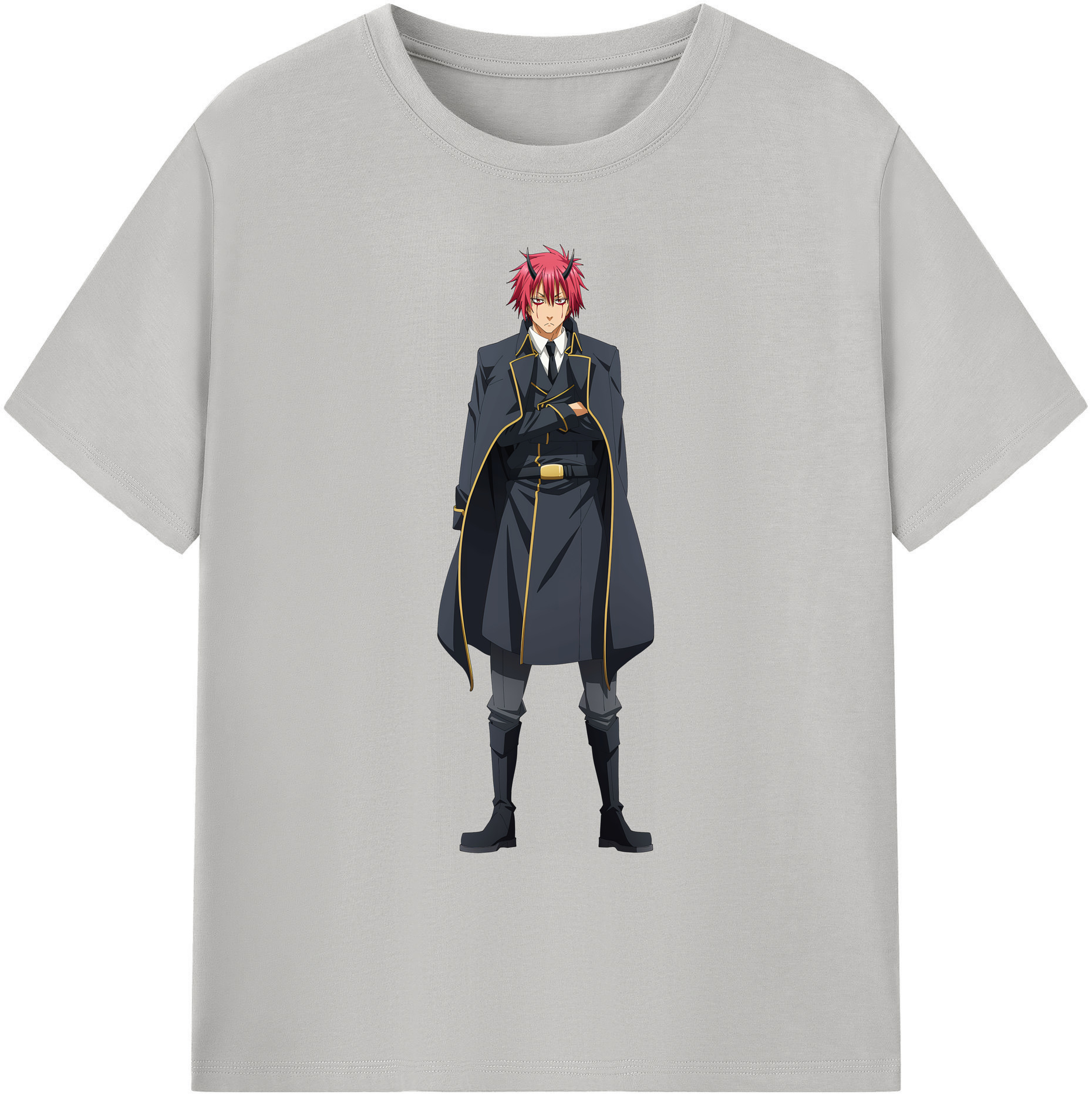 （画像用） 転スラ Regarding Reincarnated to Slime 綿100％ メンズ半袖Tシャツ｜肌触りやわらか＆通気性