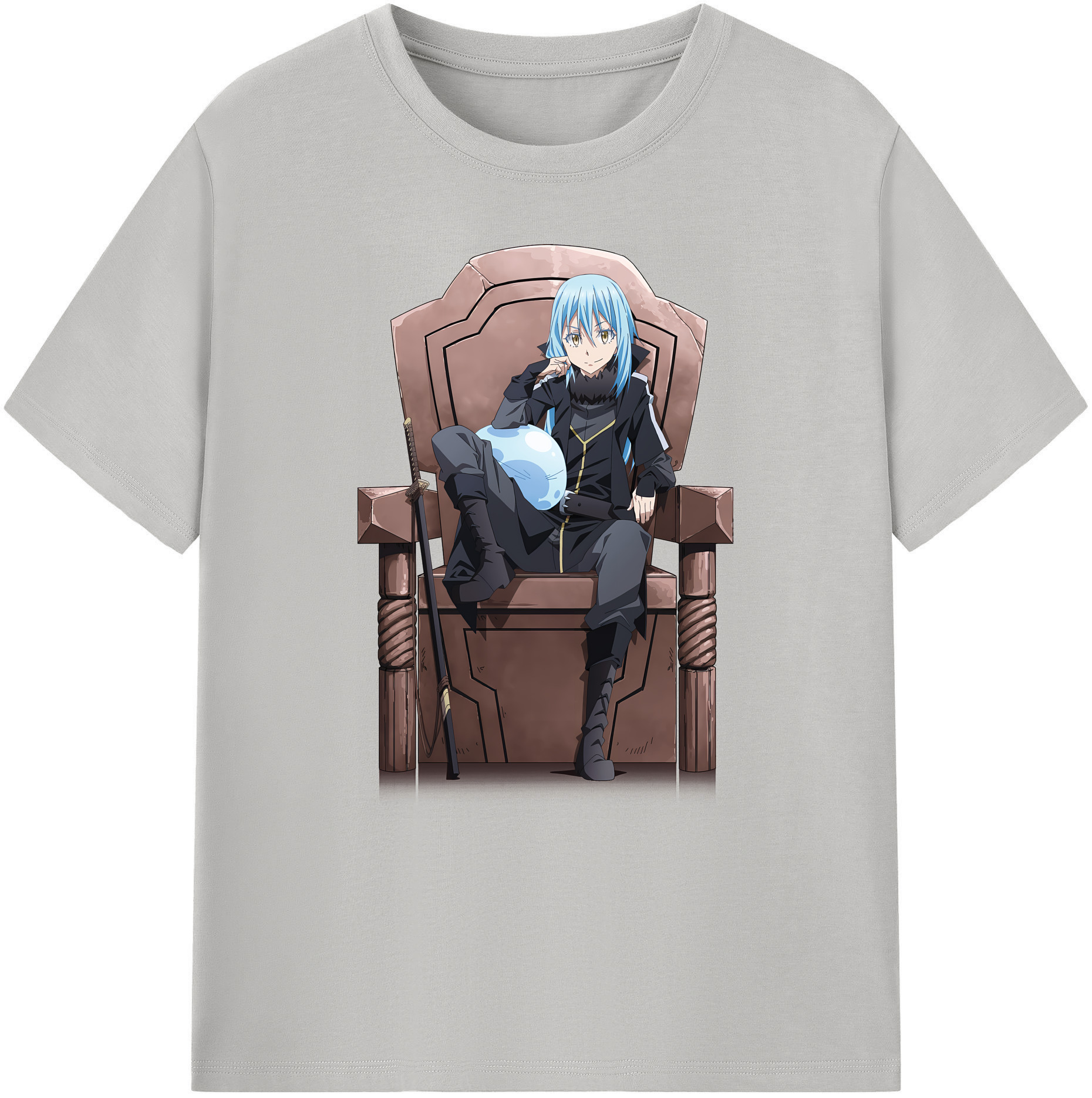 （画像用） 転スラ Regarding Reincarnated to Slime 綿100％ メンズ半袖Tシャツ｜肌触りやわらか＆通気性