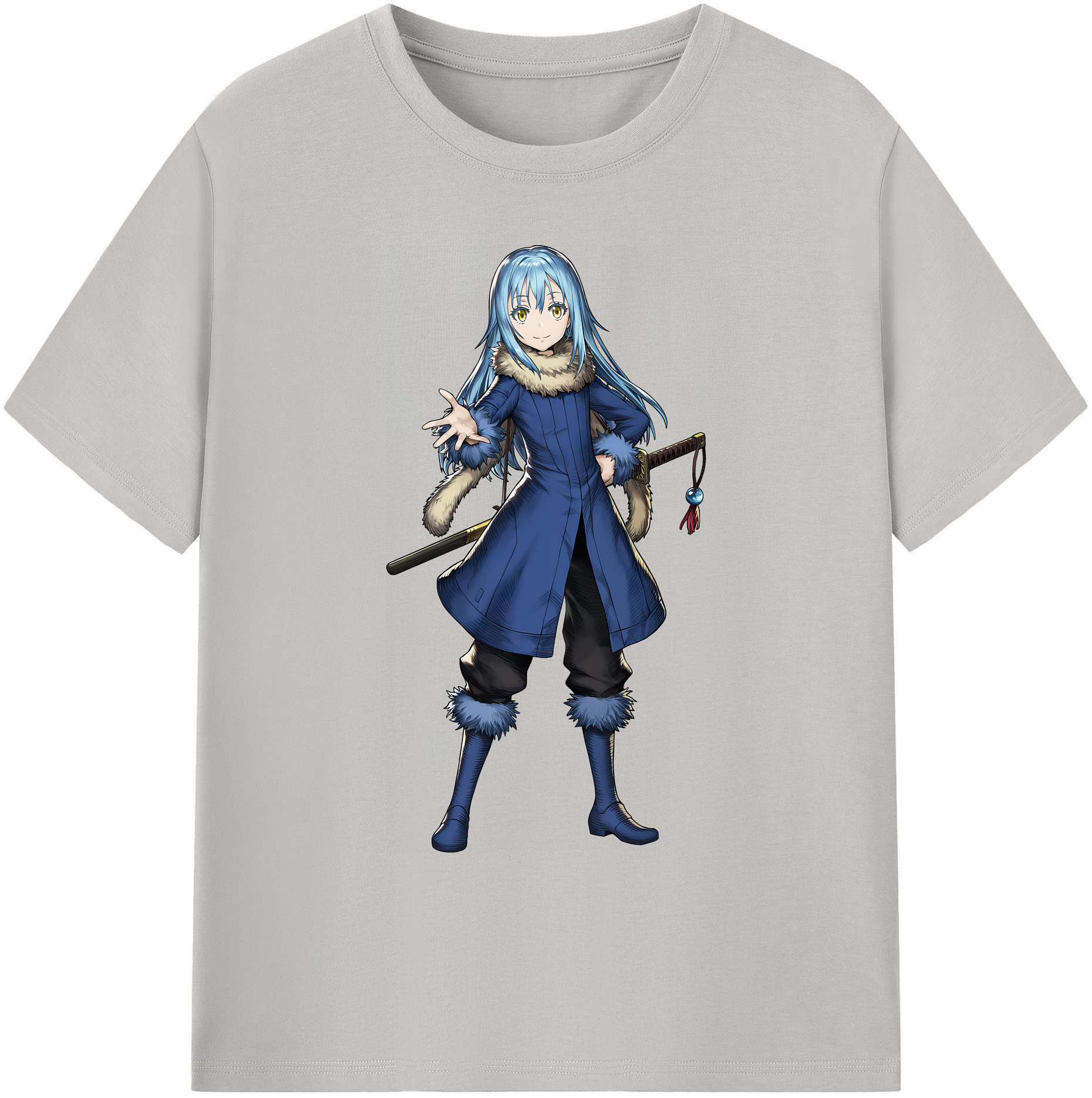 （画像用） 転スラ Regarding Reincarnated to Slime 綿100％ メンズ半袖Tシャツ｜肌触りやわらか＆通気性
