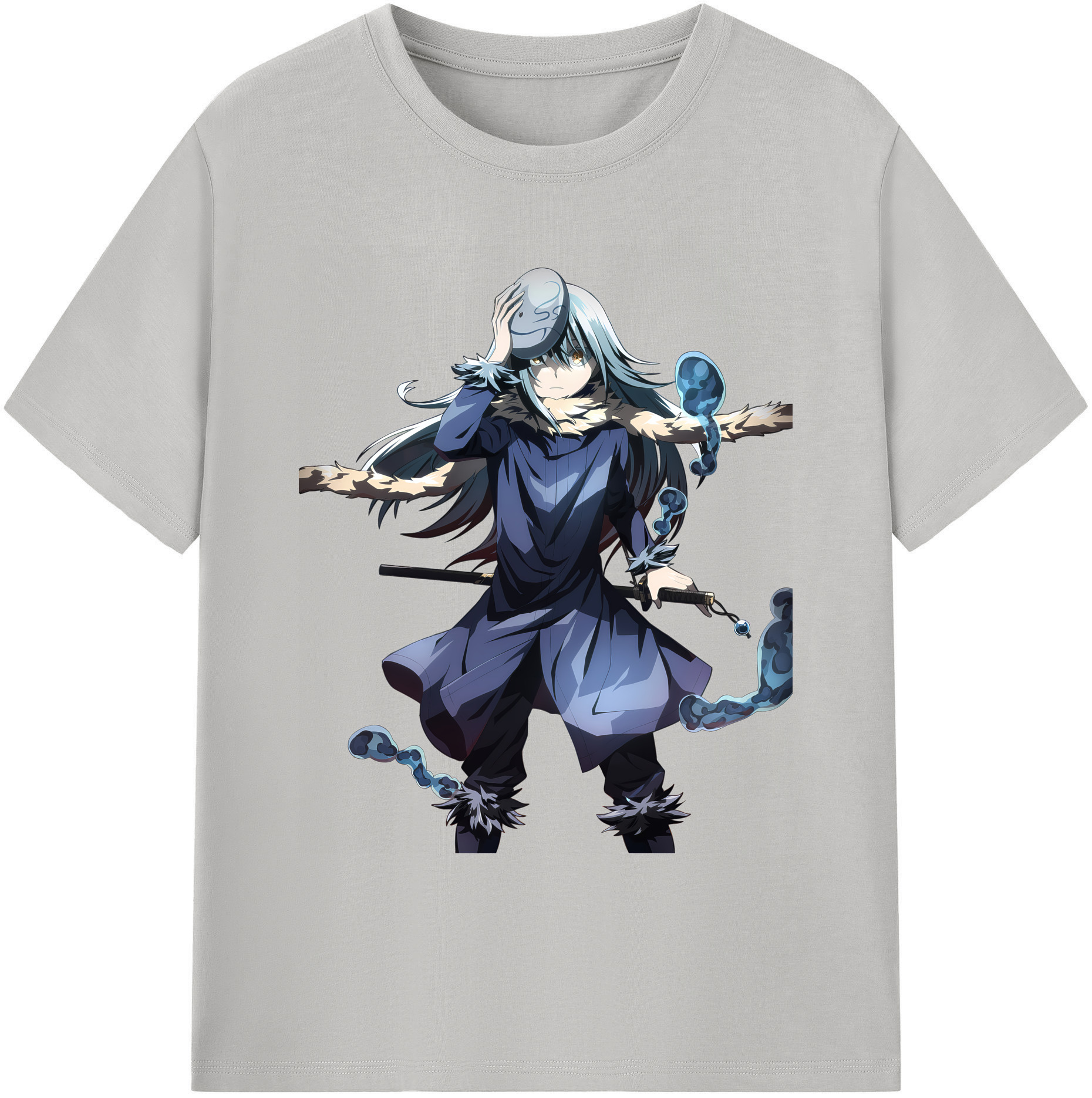 （画像用） 転スラ Regarding Reincarnated to Slime 綿100％ メンズ半袖Tシャツ｜肌触りやわらか＆通気性