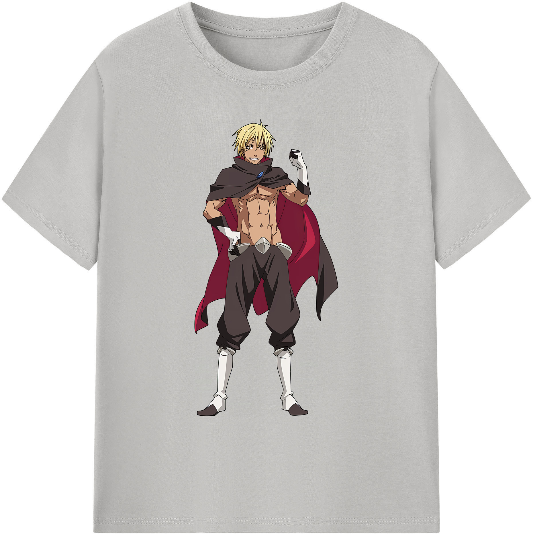 （画像用） 転スラ Regarding Reincarnated to Slime 綿100％ メンズ半袖Tシャツ｜肌触りやわらか＆通気性