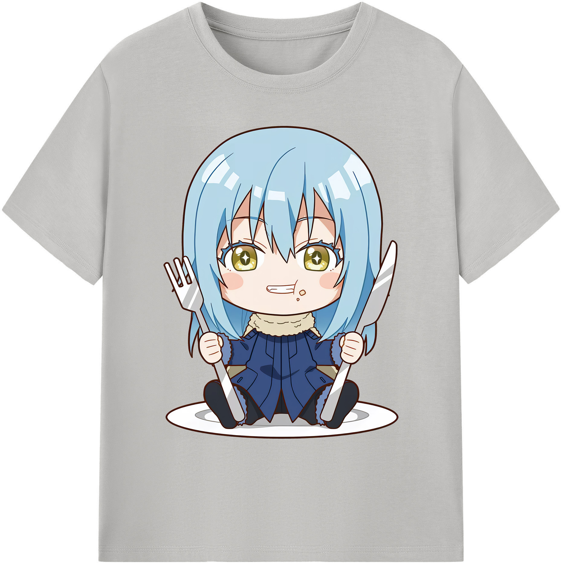 （画像用） 転スラ Regarding Reincarnated to Slime 綿100％ メンズ半袖Tシャツ｜肌触りやわらか＆通気性