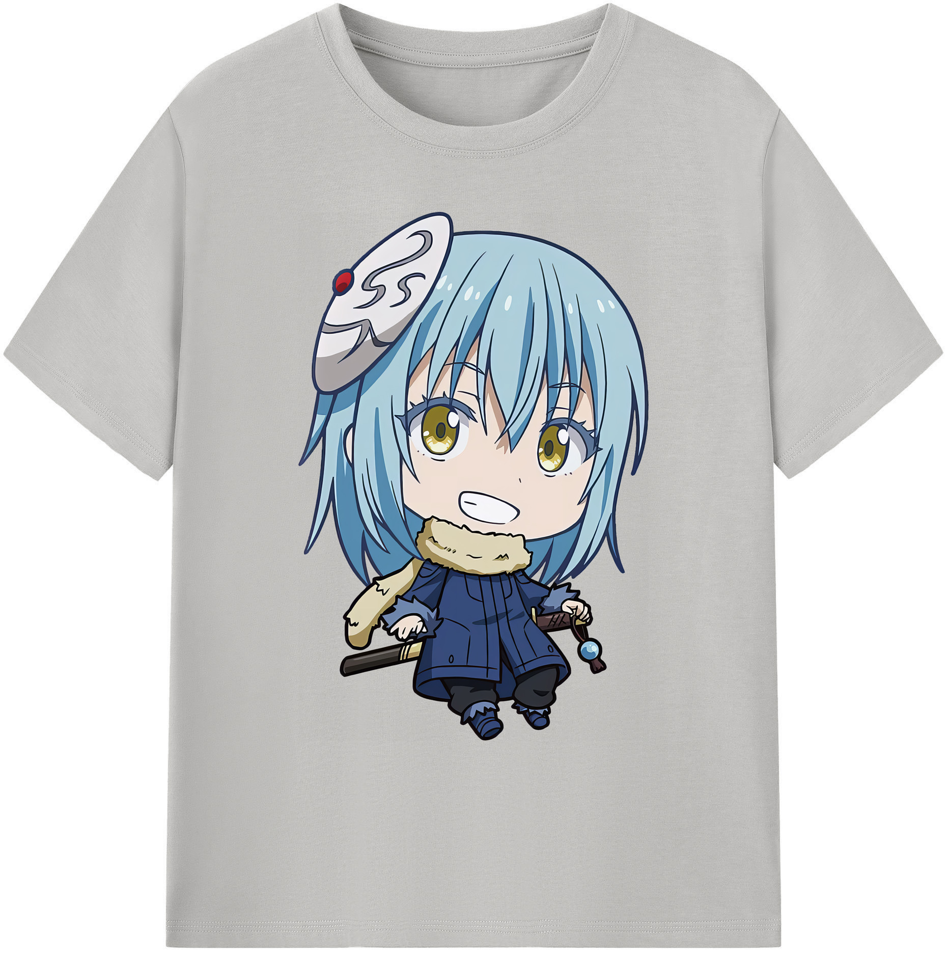 （画像用） 転スラ Regarding Reincarnated to Slime 綿100％ メンズ半袖Tシャツ｜肌触りやわらか＆通気性