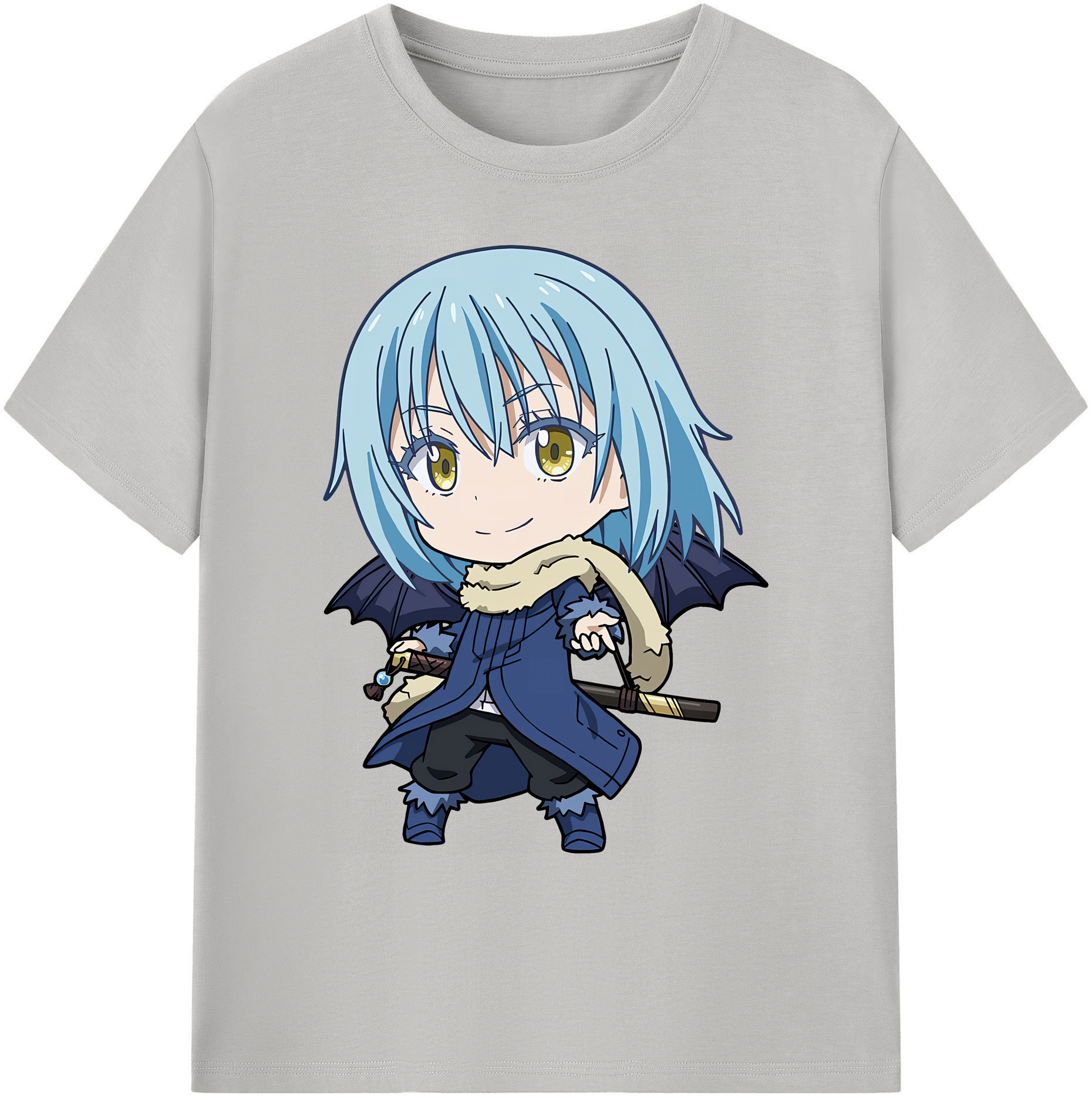 （画像用） 転スラ Regarding Reincarnated to Slime 綿100％ メンズ半袖Tシャツ｜肌触りやわらか＆通気性