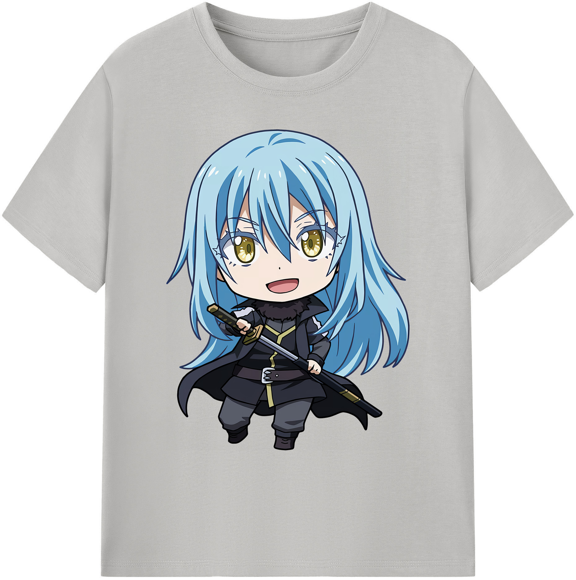 （画像用） 転スラ Regarding Reincarnated to Slime 綿100％ メンズ半袖Tシャツ｜肌触りやわらか＆通気性