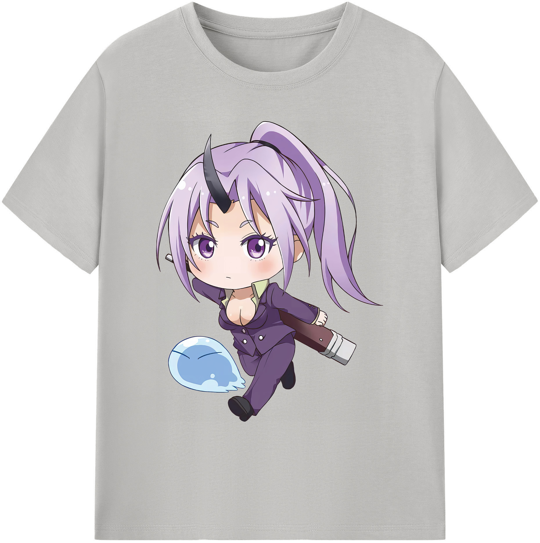 （画像用） 転スラ Regarding Reincarnated to Slime 綿100％ メンズ半袖Tシャツ｜肌触りやわらか＆通気性