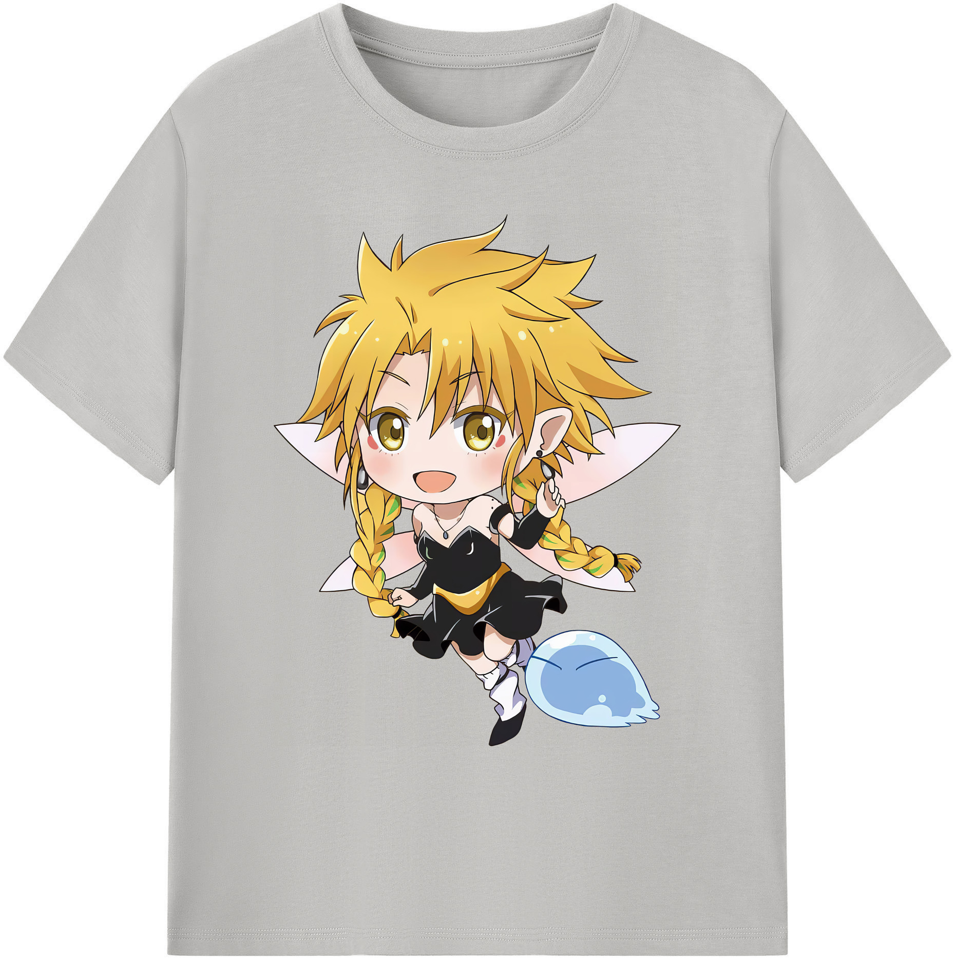 （画像用） 転スラ Regarding Reincarnated to Slime 綿100％ メンズ半袖Tシャツ｜肌触りやわらか＆通気性