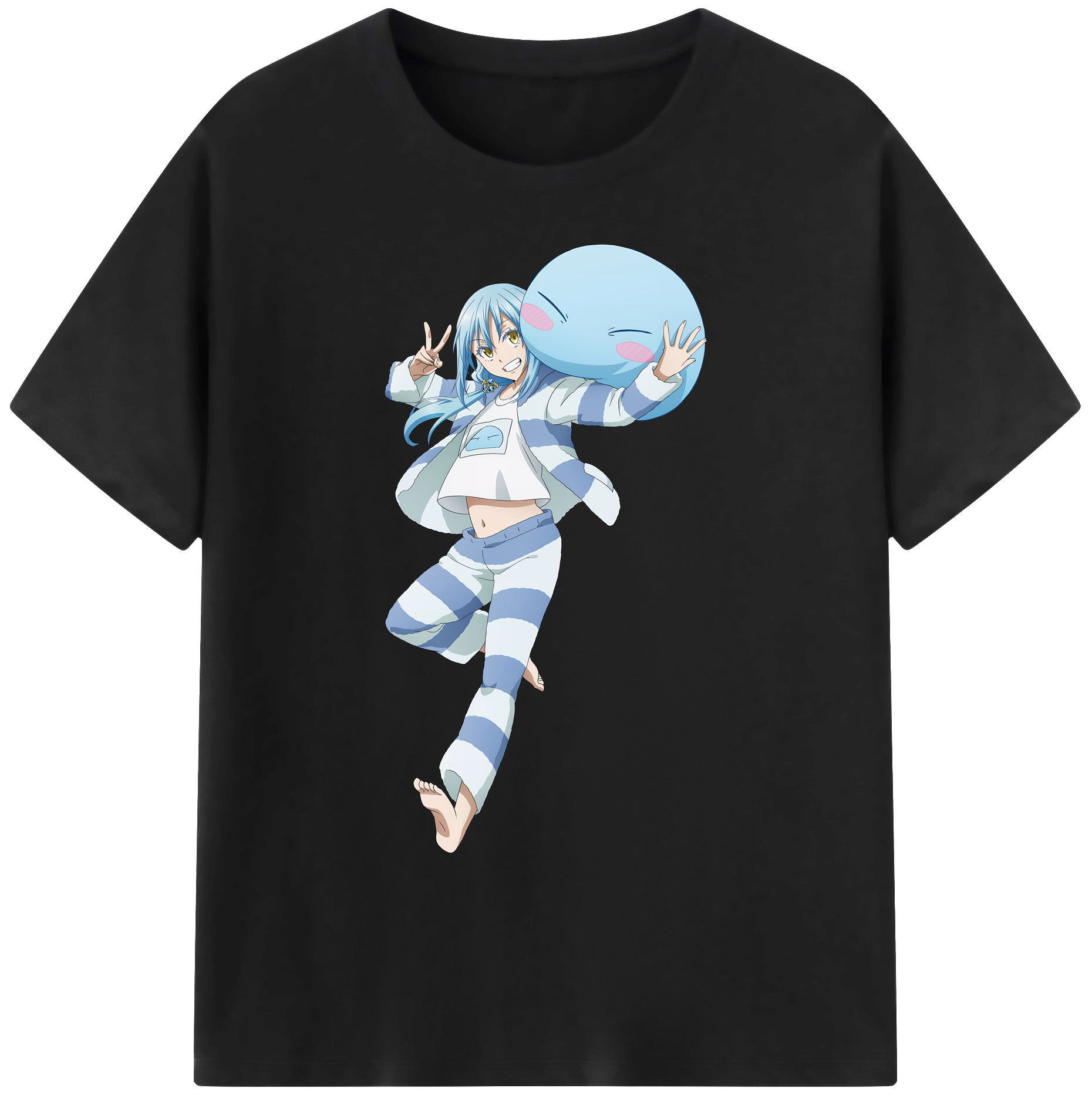 （画像用） 転スラ Regarding Reincarnated to Slime 綿100％ メンズ半袖Tシャツ｜肌触りやわらか＆通気性