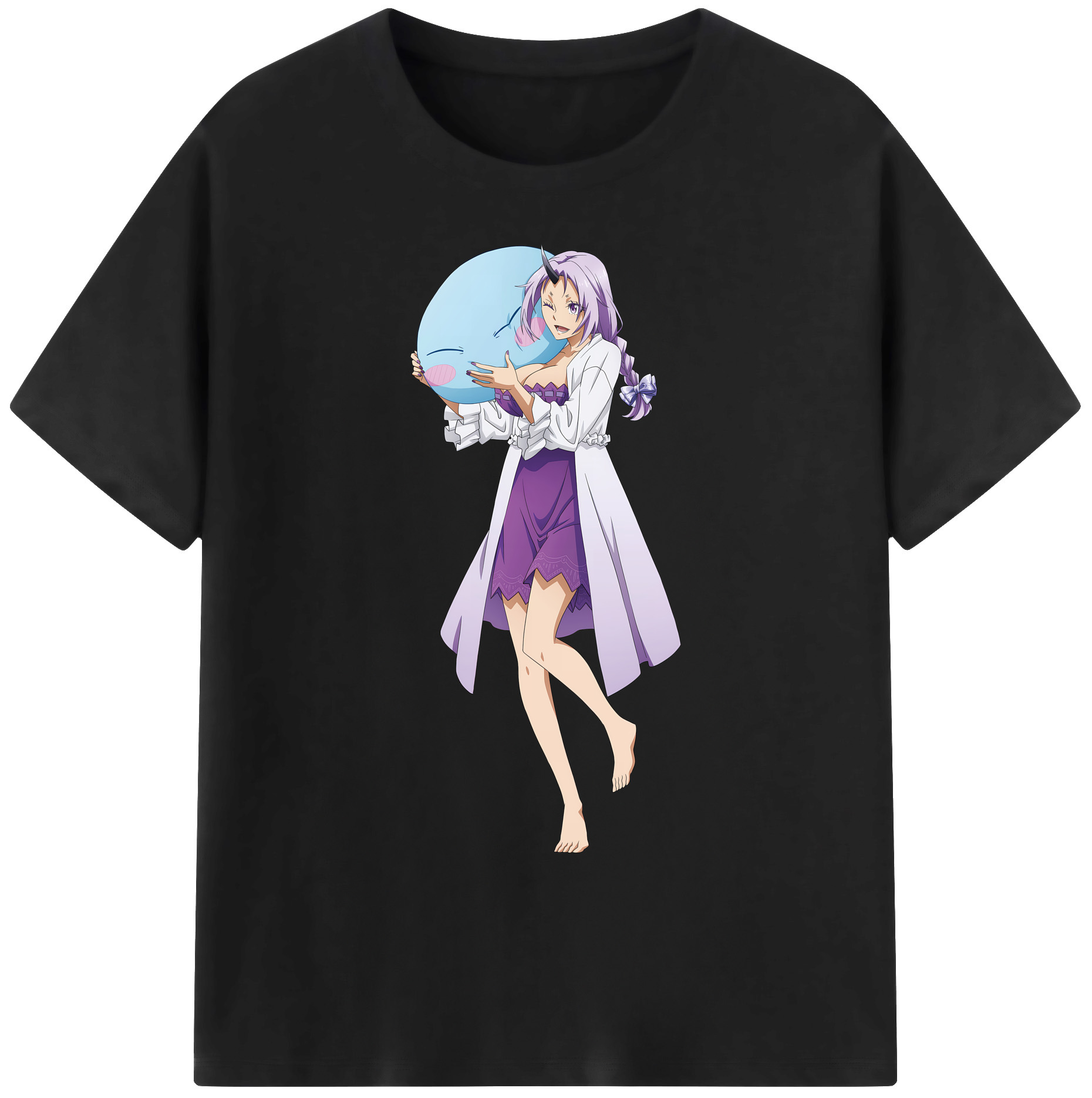 （画像用） 転スラ Regarding Reincarnated to Slime 綿100％ メンズ半袖Tシャツ｜肌触りやわらか＆通気性