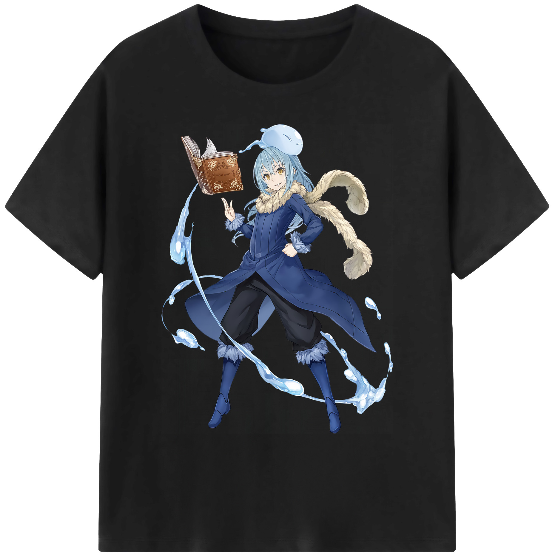 （画像用） 転スラ Regarding Reincarnated to Slime 綿100％ メンズ半袖Tシャツ｜肌触りやわらか＆通気性