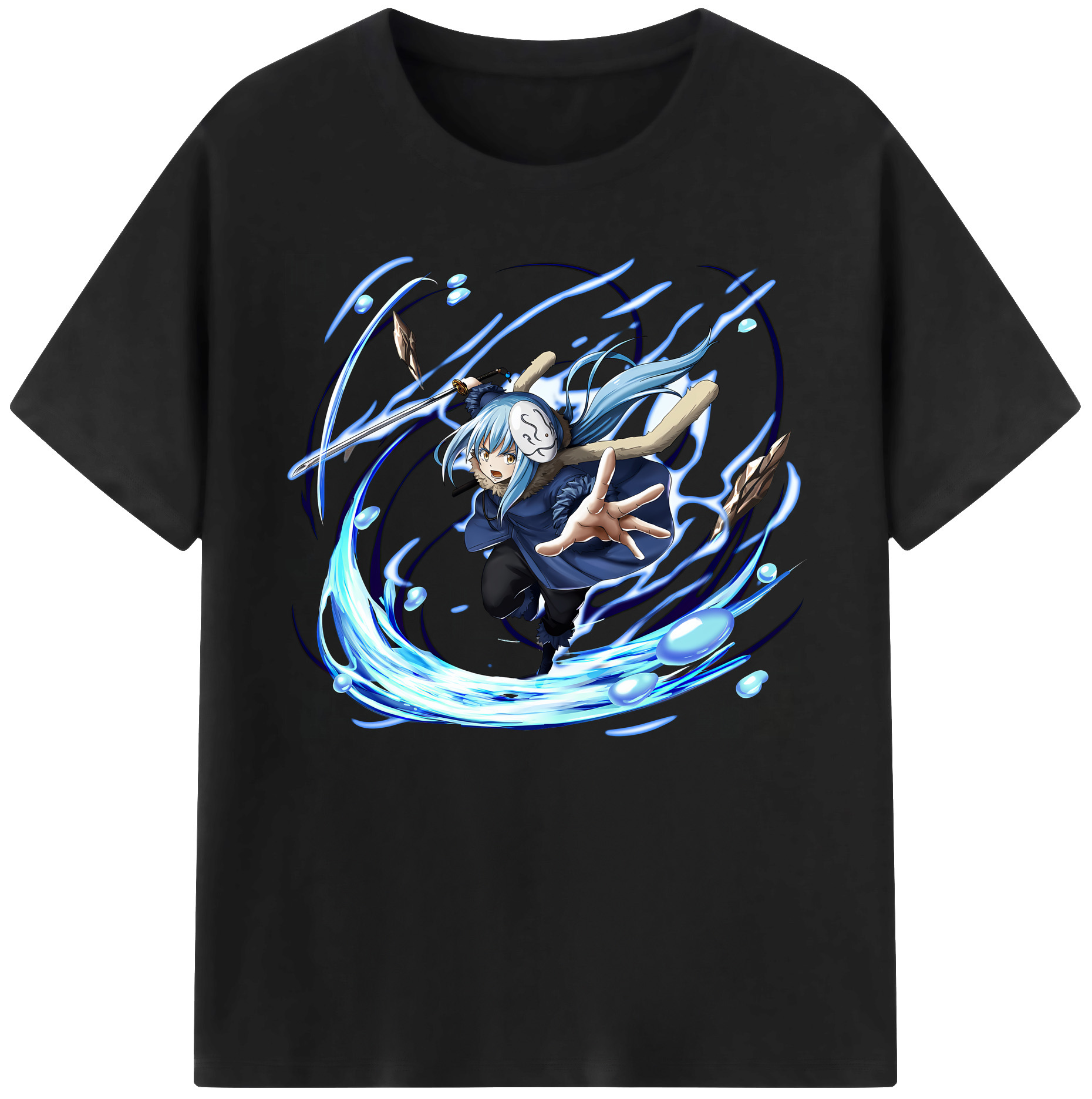 （画像用） 転スラ Regarding Reincarnated to Slime 綿100％ メンズ半袖Tシャツ｜肌触りやわらか＆通気性