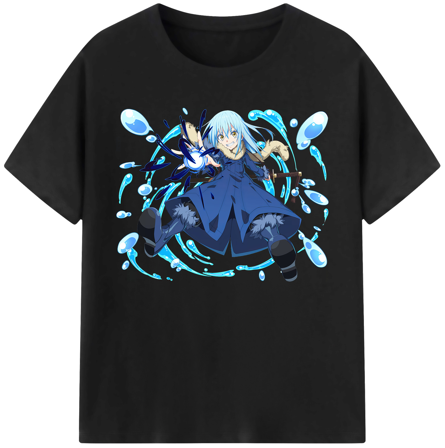 （画像用） 転スラ Regarding Reincarnated to Slime 綿100％ メンズ半袖Tシャツ｜肌触りやわらか＆通気性
