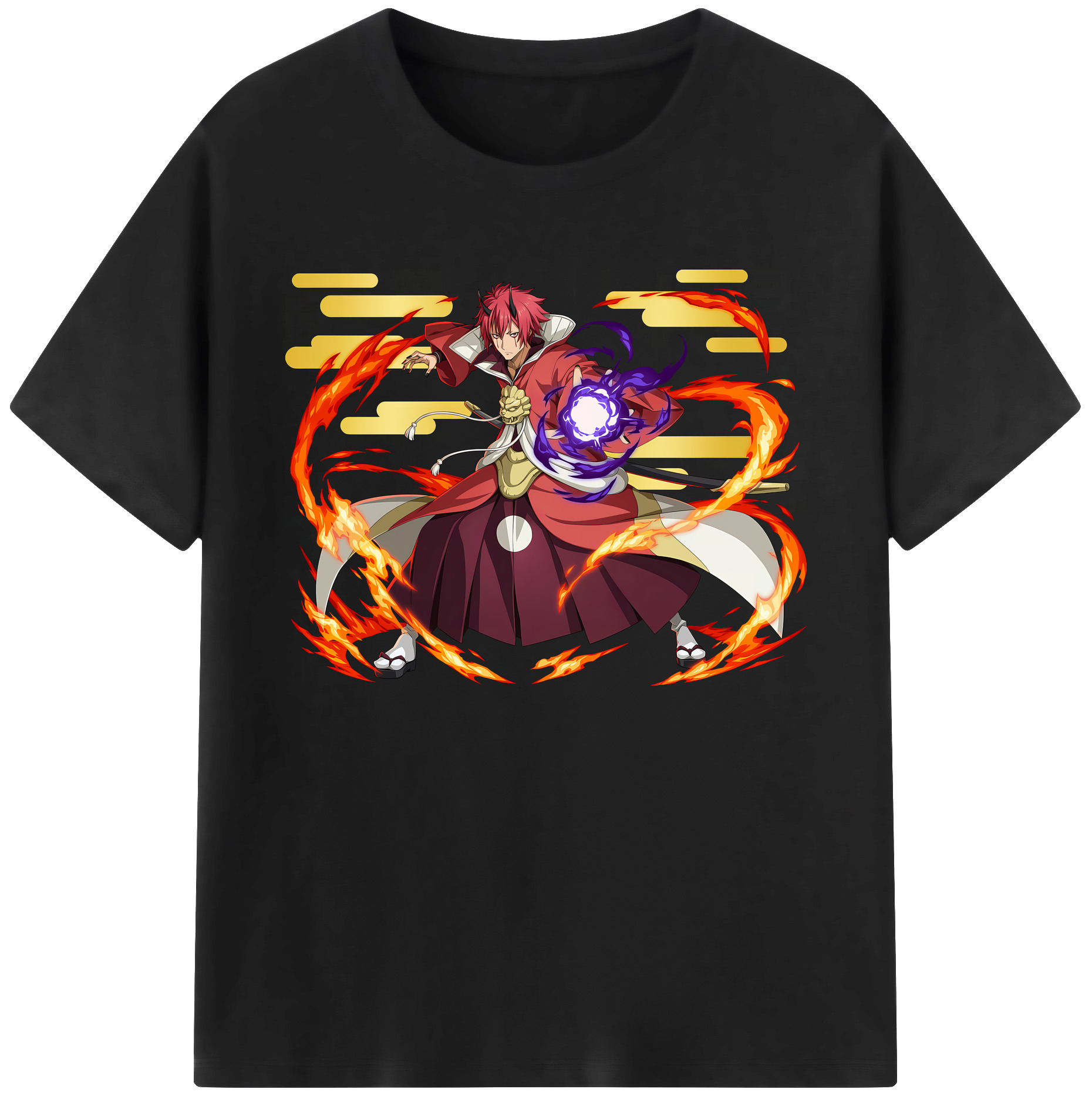 （画像用） 転スラ Regarding Reincarnated to Slime 綿100％ メンズ半袖Tシャツ｜肌触りやわらか＆通気性