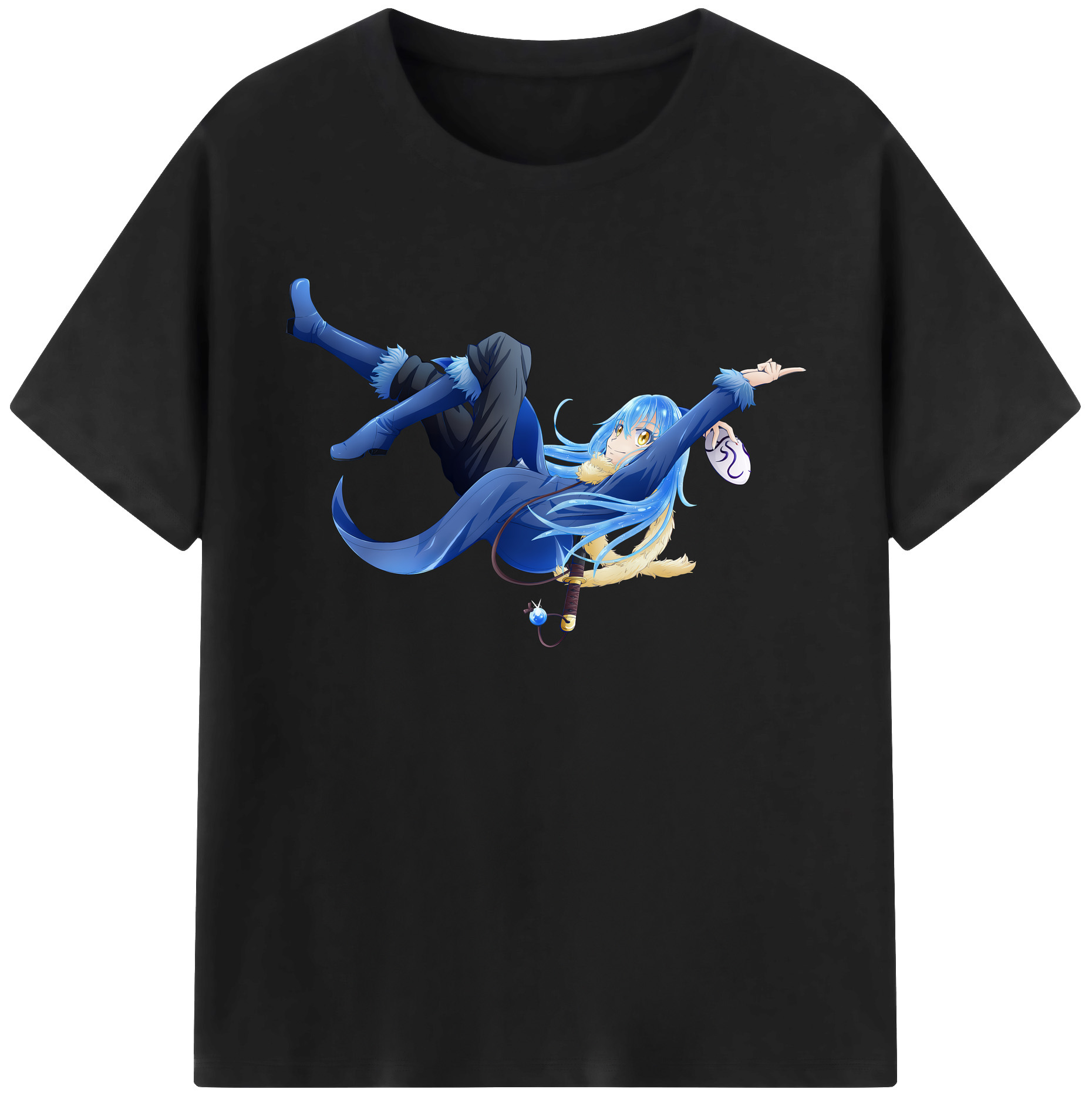（画像用） 転スラ Regarding Reincarnated to Slime 綿100％ メンズ半袖Tシャツ｜肌触りやわらか＆通気性