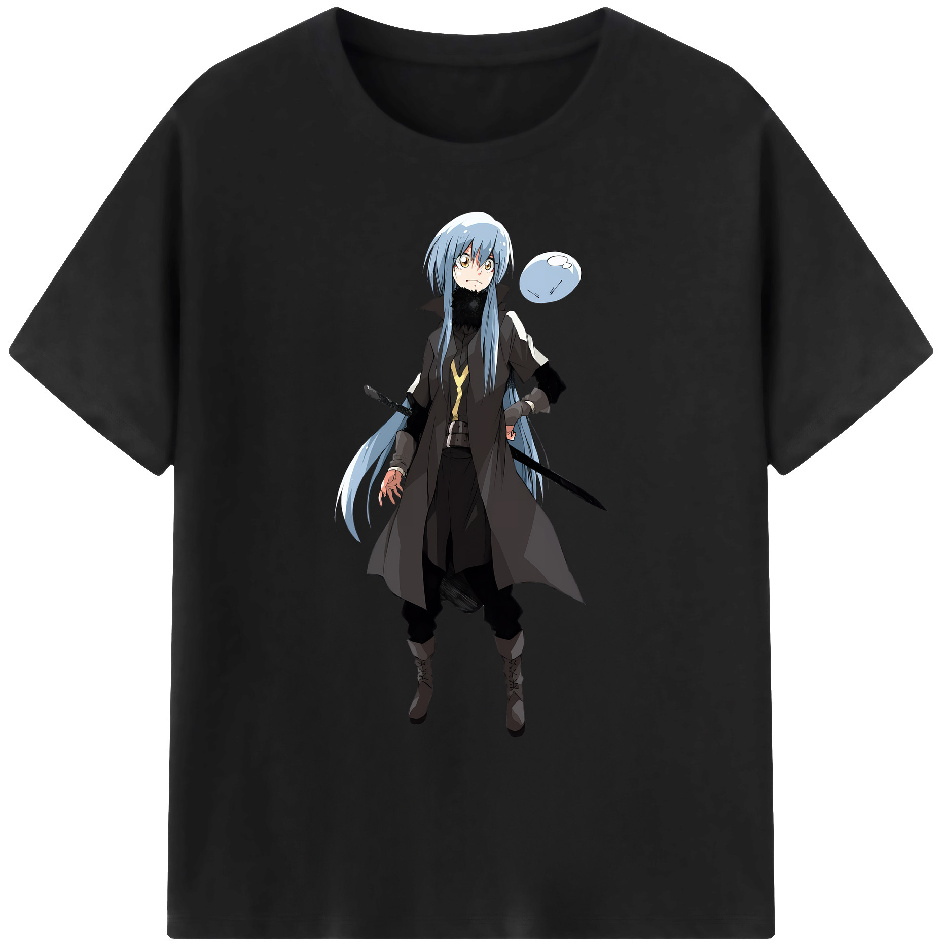 （画像用） 転スラ Regarding Reincarnated to Slime 綿100％ メンズ半袖Tシャツ｜肌触りやわらか＆通気性
