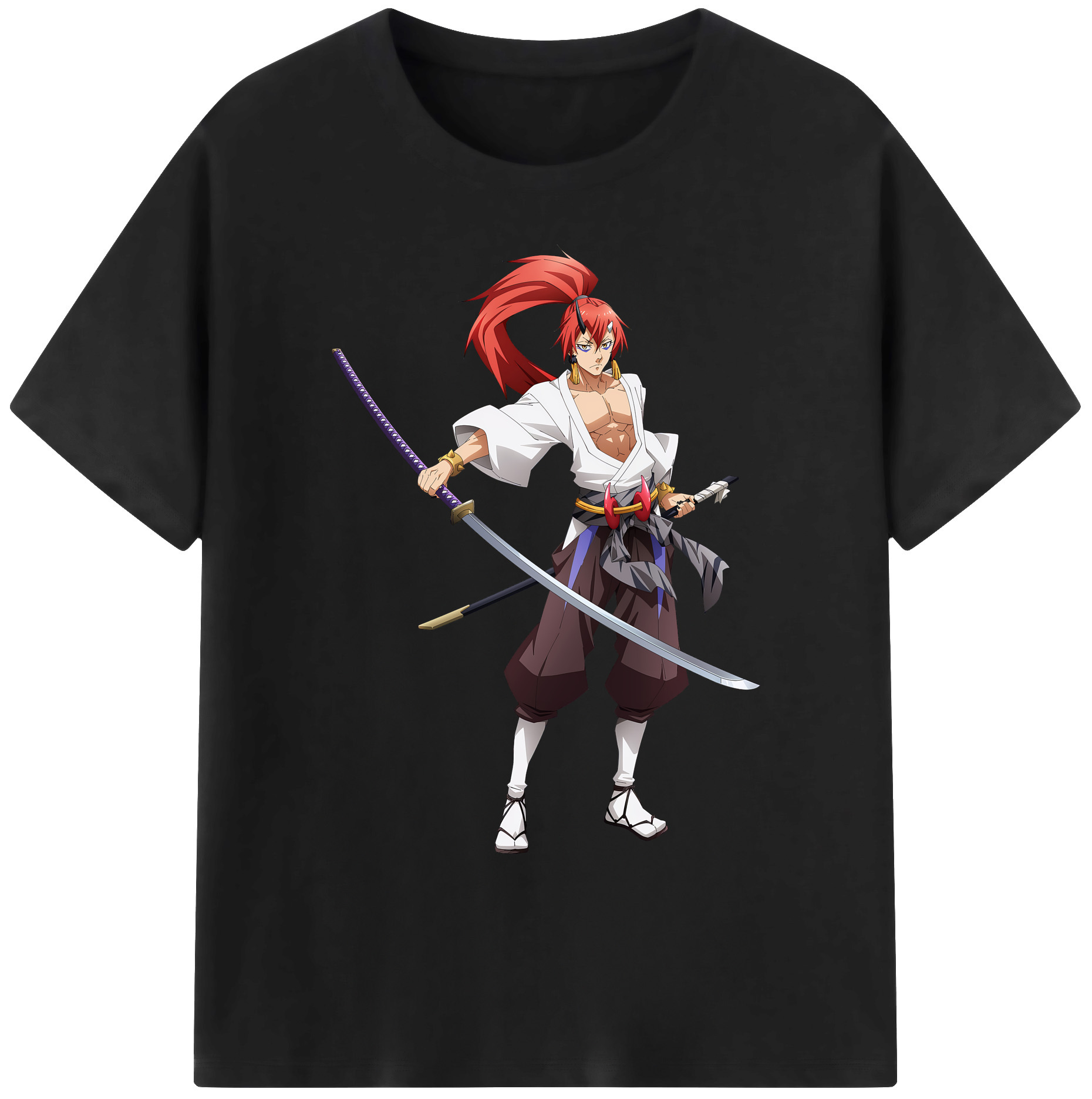 （画像用） 転スラ Regarding Reincarnated to Slime 綿100％ メンズ半袖Tシャツ｜肌触りやわらか＆通気性