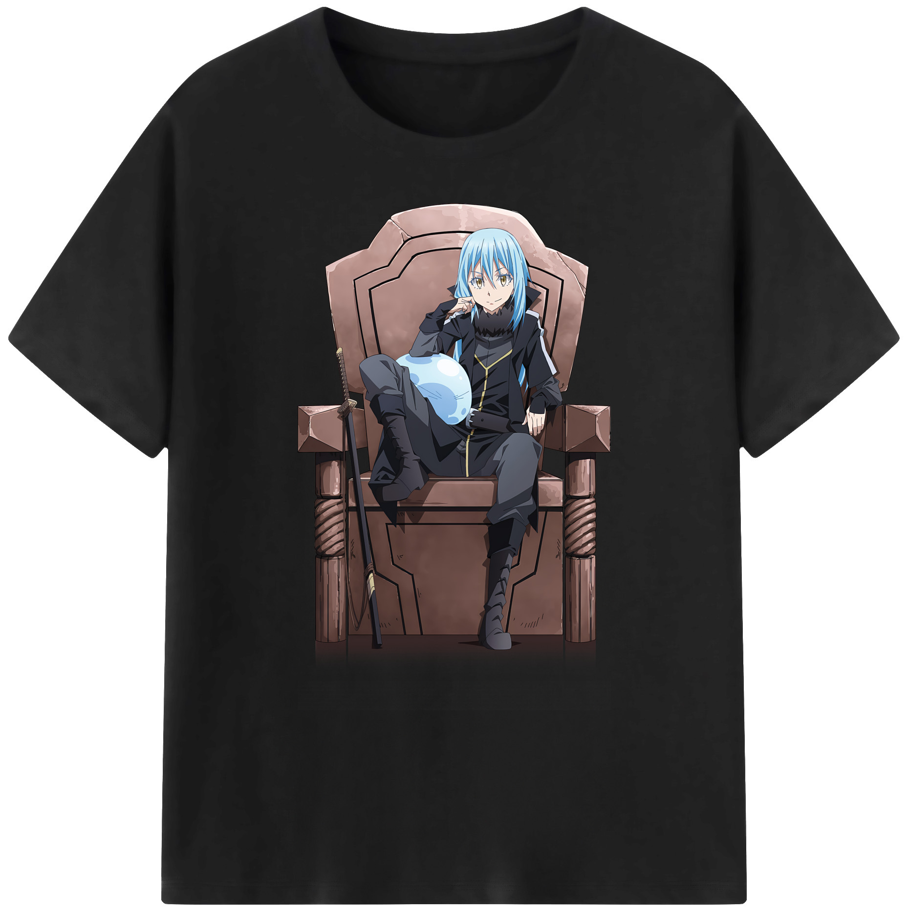 （画像用） 転スラ Regarding Reincarnated to Slime 綿100％ メンズ半袖Tシャツ｜肌触りやわらか＆通気性