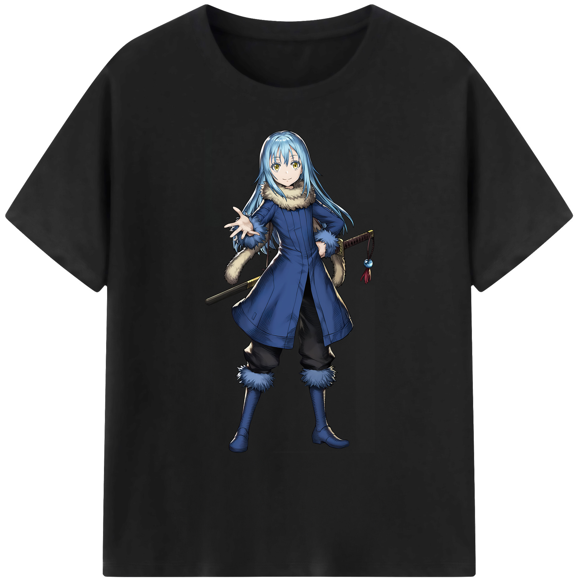 （画像用） 転スラ Regarding Reincarnated to Slime 綿100％ メンズ半袖Tシャツ｜肌触りやわらか＆通気性