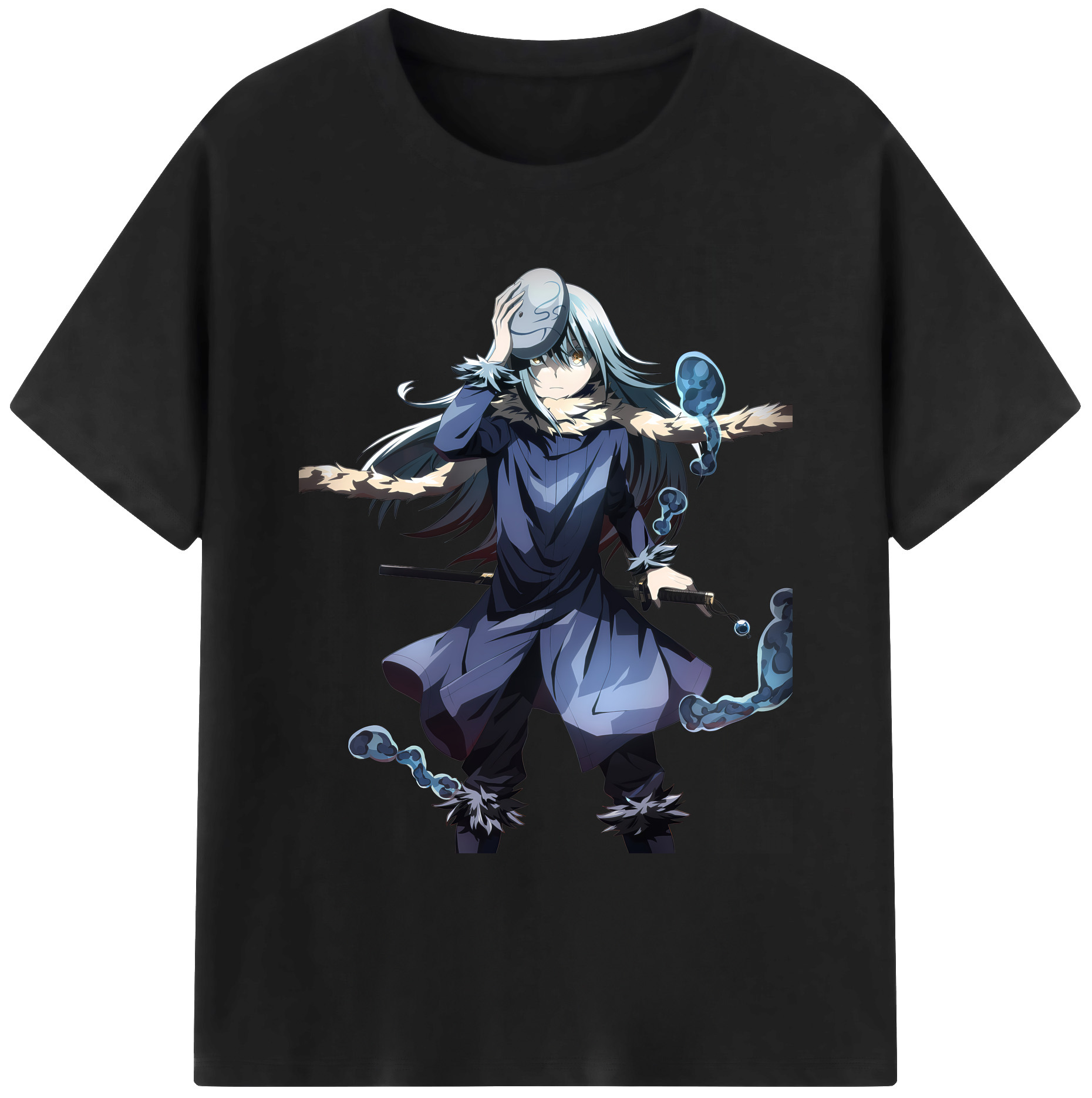 （画像用） 転スラ Regarding Reincarnated to Slime 綿100％ メンズ半袖Tシャツ｜肌触りやわらか＆通気性
