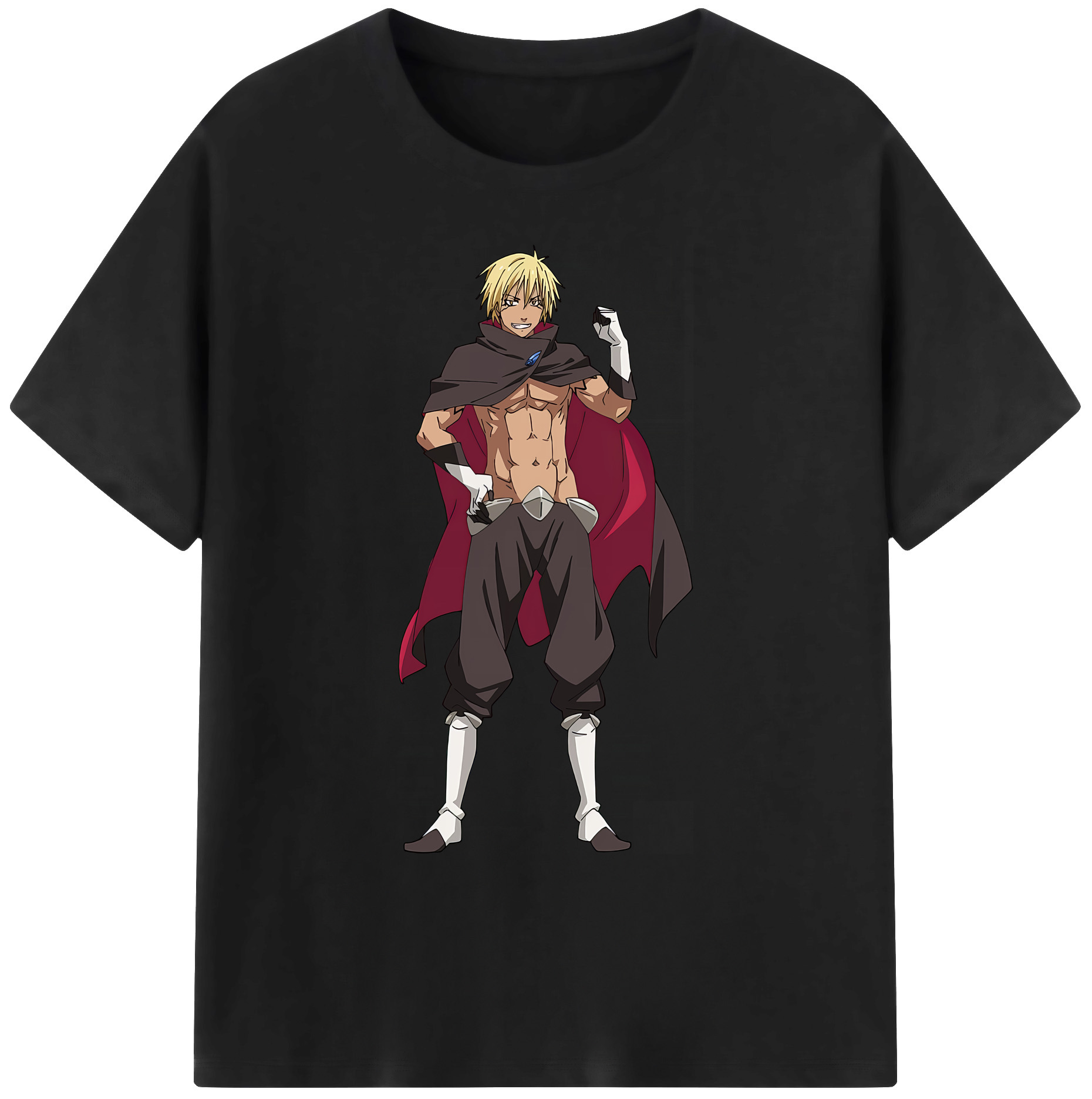（画像用） 転スラ Regarding Reincarnated to Slime 綿100％ メンズ半袖Tシャツ｜肌触りやわらか＆通気性