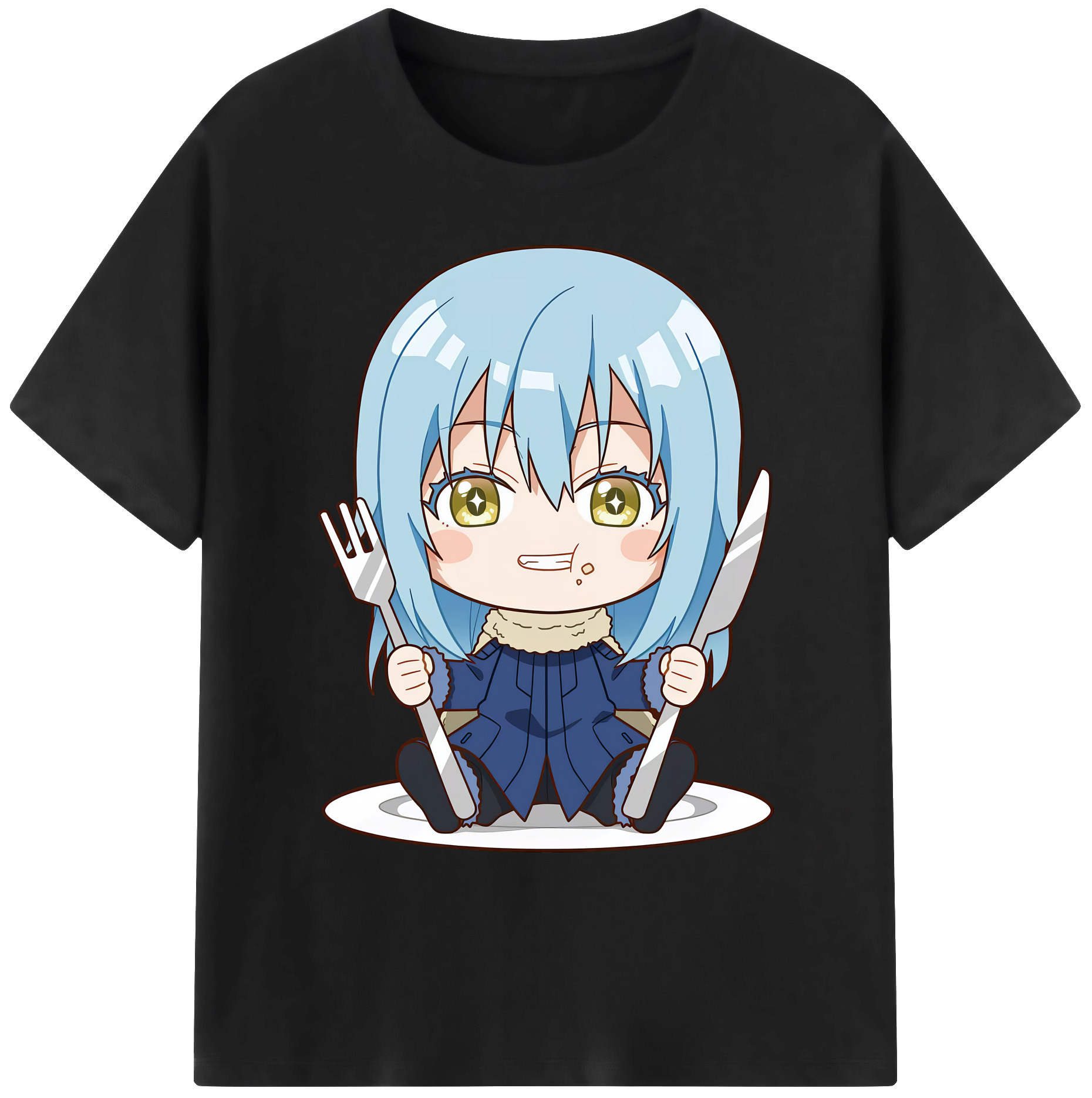 （画像用） 転スラ Regarding Reincarnated to Slime 綿100％ メンズ半袖Tシャツ｜肌触りやわらか＆通気性