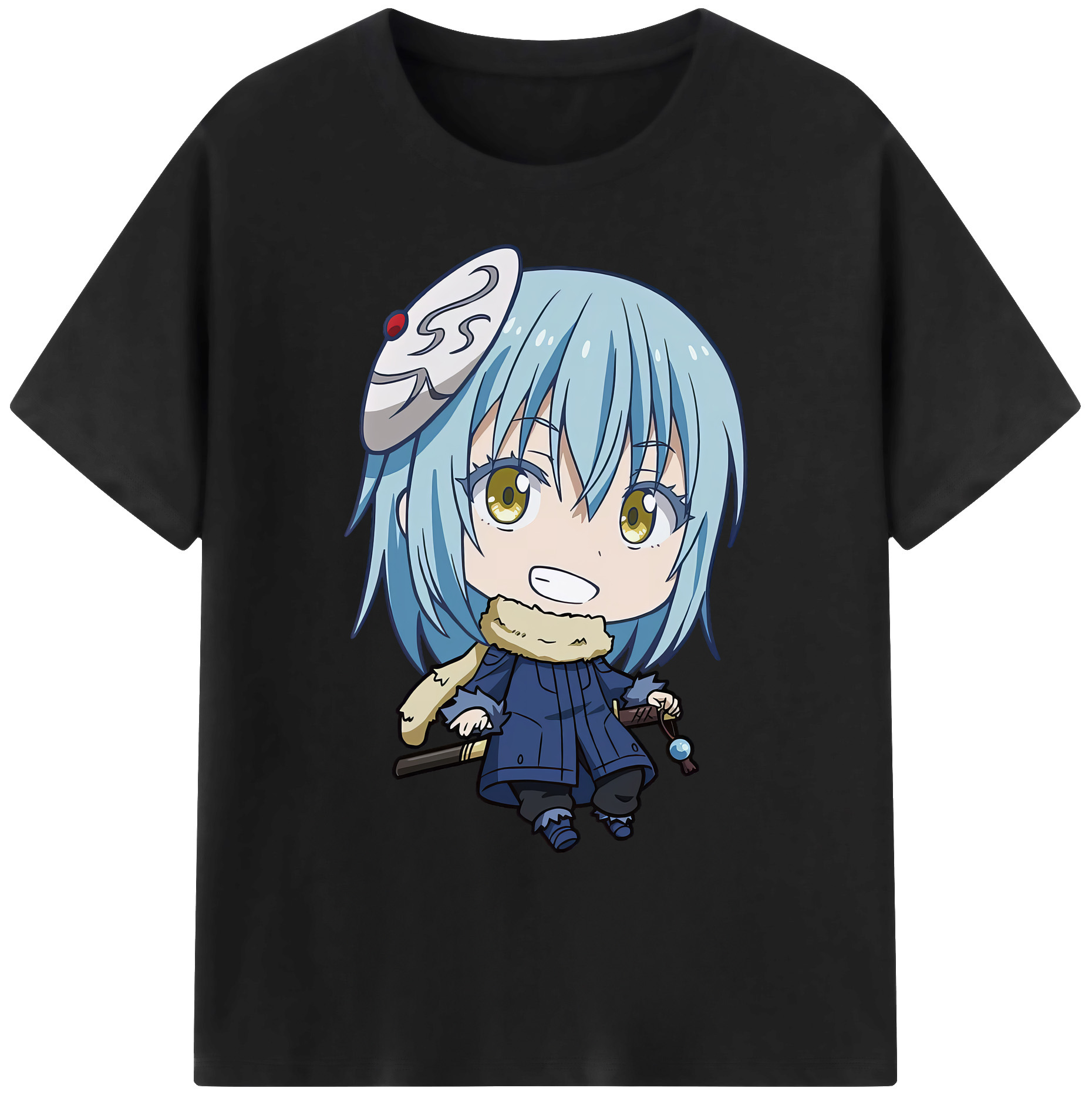 （画像用） 転スラ Regarding Reincarnated to Slime 綿100％ メンズ半袖Tシャツ｜肌触りやわらか＆通気性