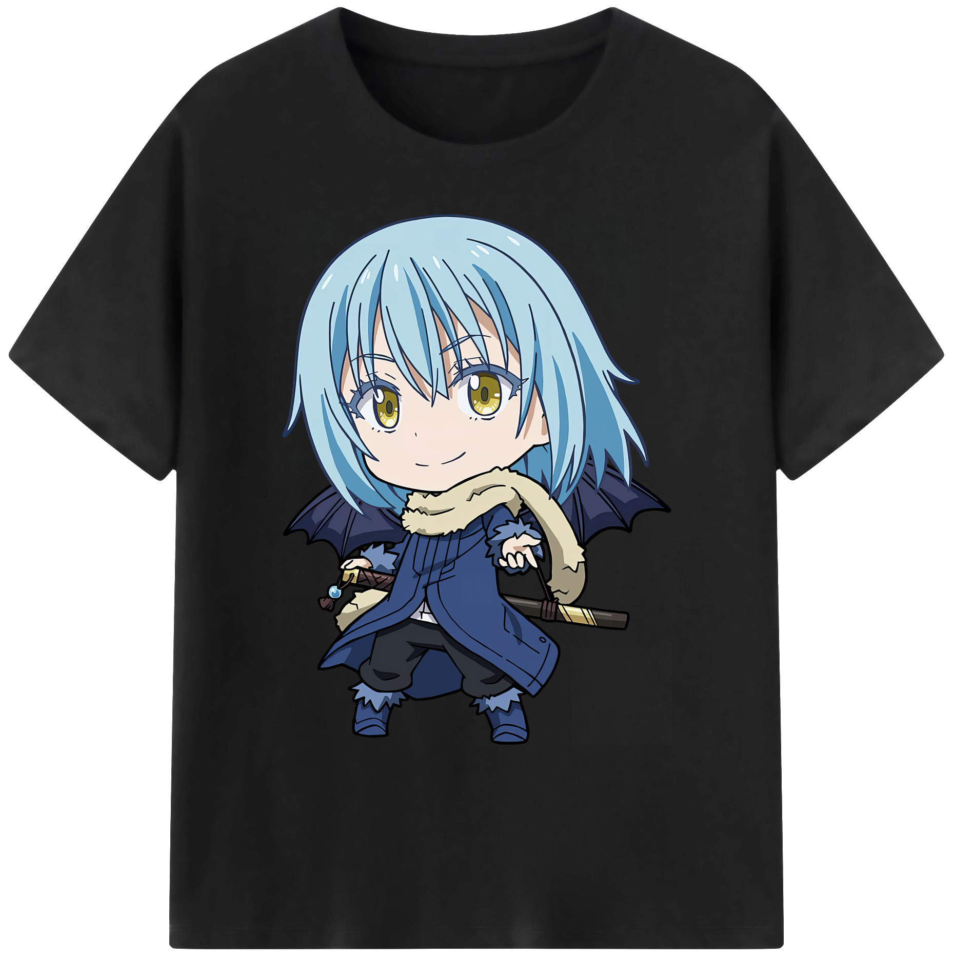 （画像用） 転スラ Regarding Reincarnated to Slime 綿100％ メンズ半袖Tシャツ｜肌触りやわらか＆通気性