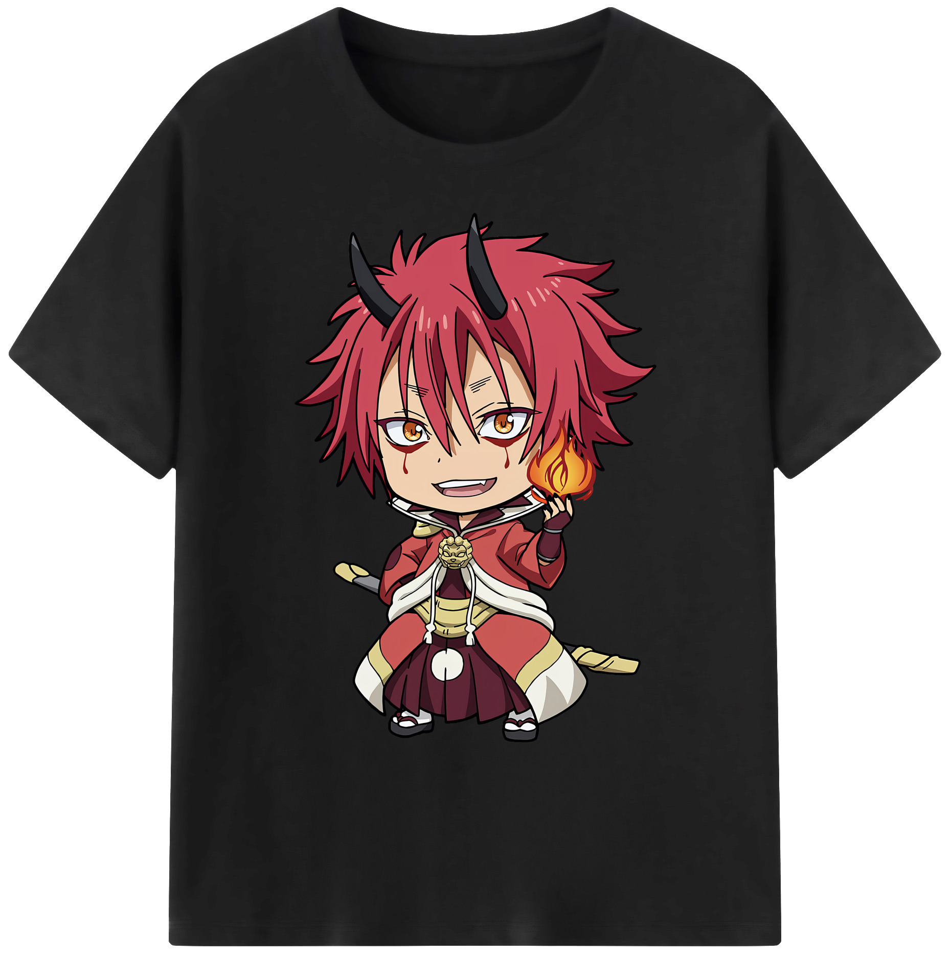 （画像用） 転スラ Regarding Reincarnated to Slime 綿100％ メンズ半袖Tシャツ｜肌触りやわらか＆通気性