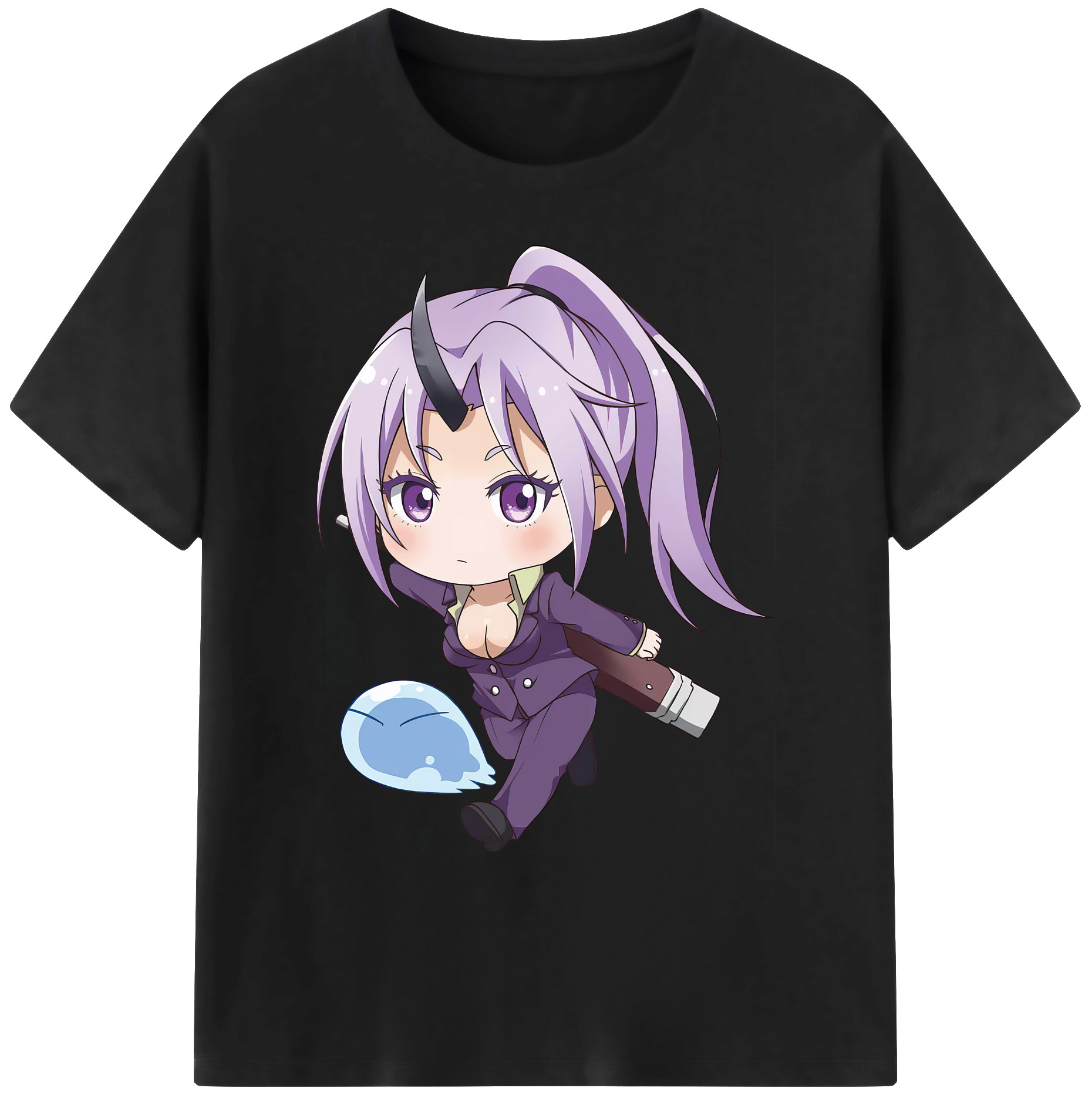 （画像用） 転スラ Regarding Reincarnated to Slime 綿100％ メンズ半袖Tシャツ｜肌触りやわらか＆通気性