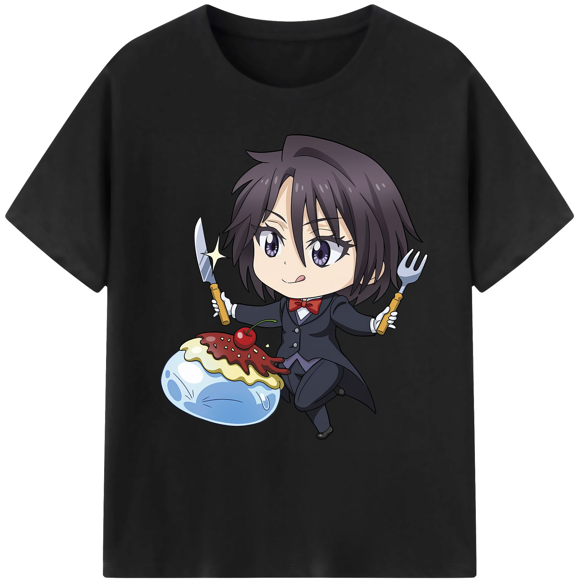 （画像用） 転スラ Regarding Reincarnated to Slime 綿100％ メンズ半袖Tシャツ｜肌触りやわらか＆通気性