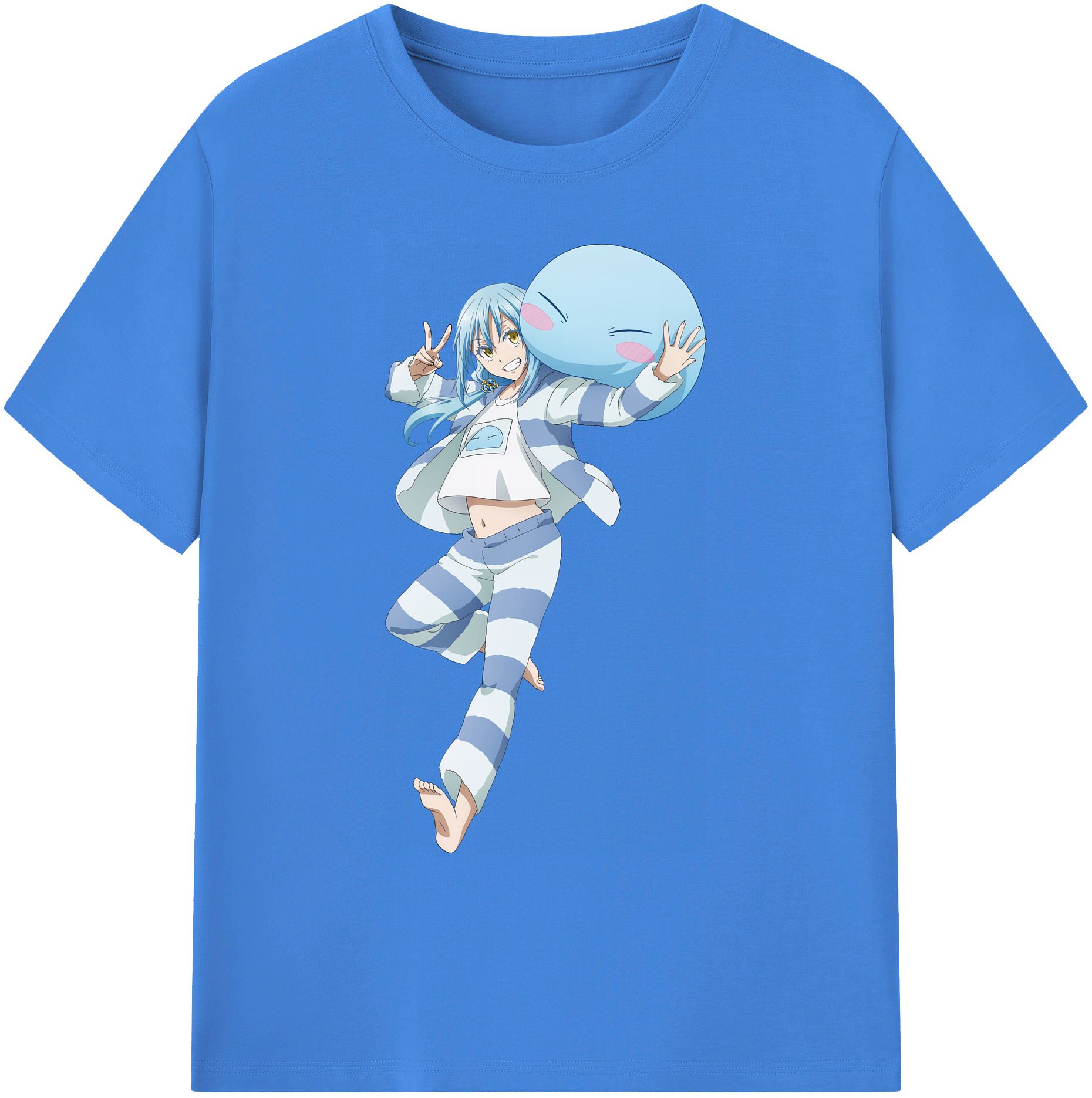 （画像用） 転スラ Regarding Reincarnated to Slime 綿100％ メンズ半袖Tシャツ｜肌触りやわらか＆通気性