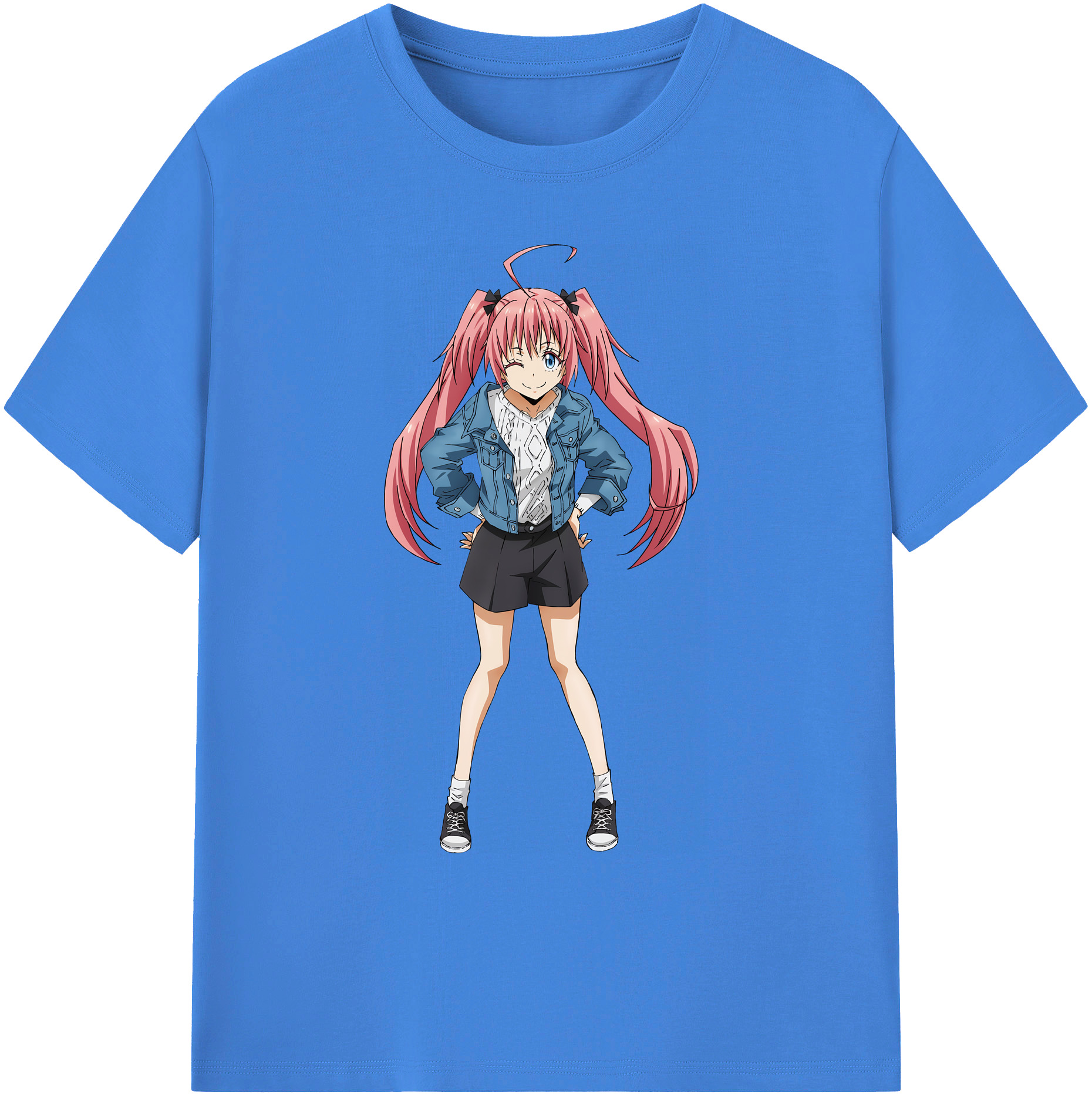 （画像用） 転スラ Regarding Reincarnated to Slime 綿100％ メンズ半袖Tシャツ｜肌触りやわらか＆通気性