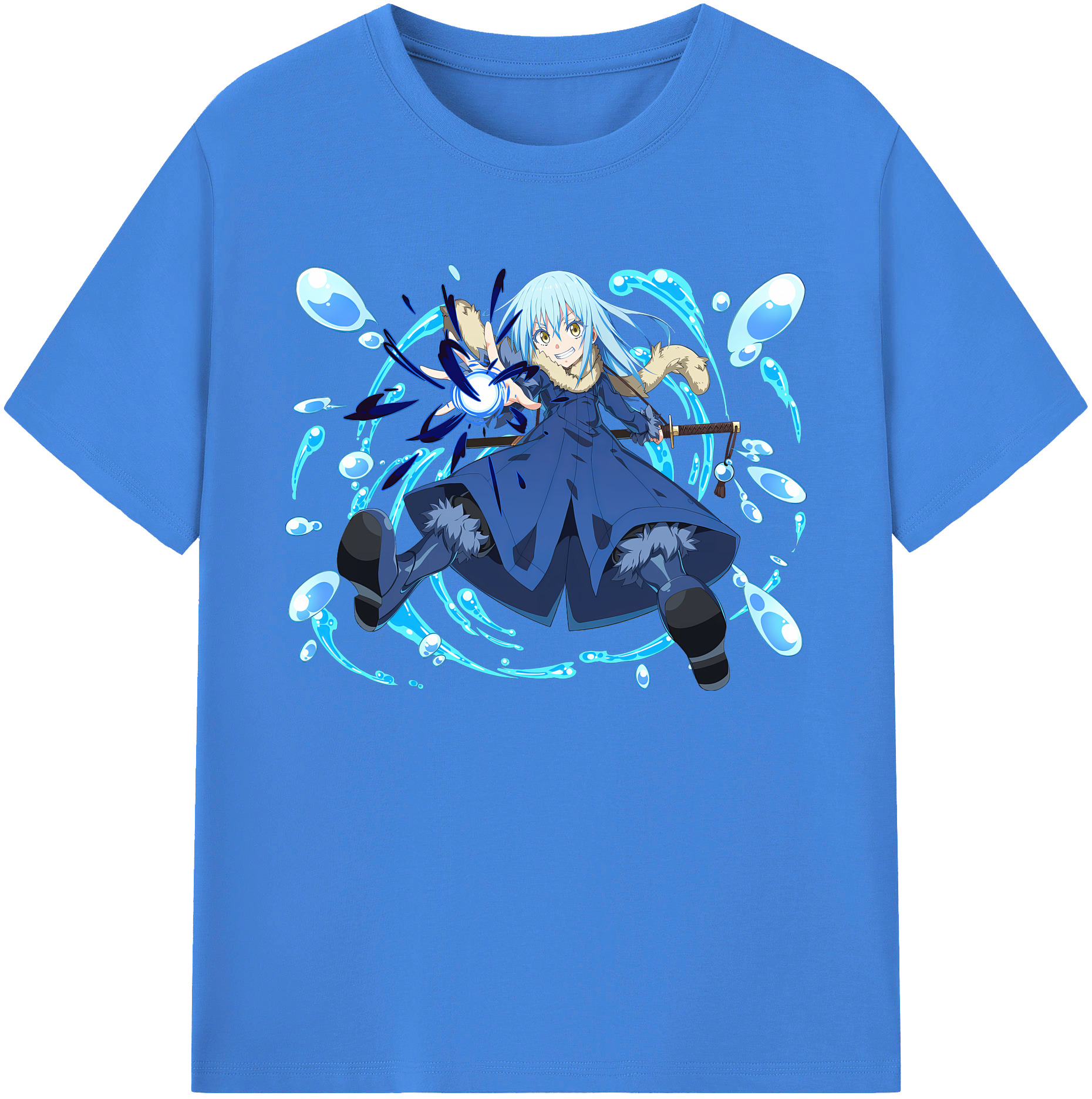 （画像用） 転スラ Regarding Reincarnated to Slime 綿100％ メンズ半袖Tシャツ｜肌触りやわらか＆通気性