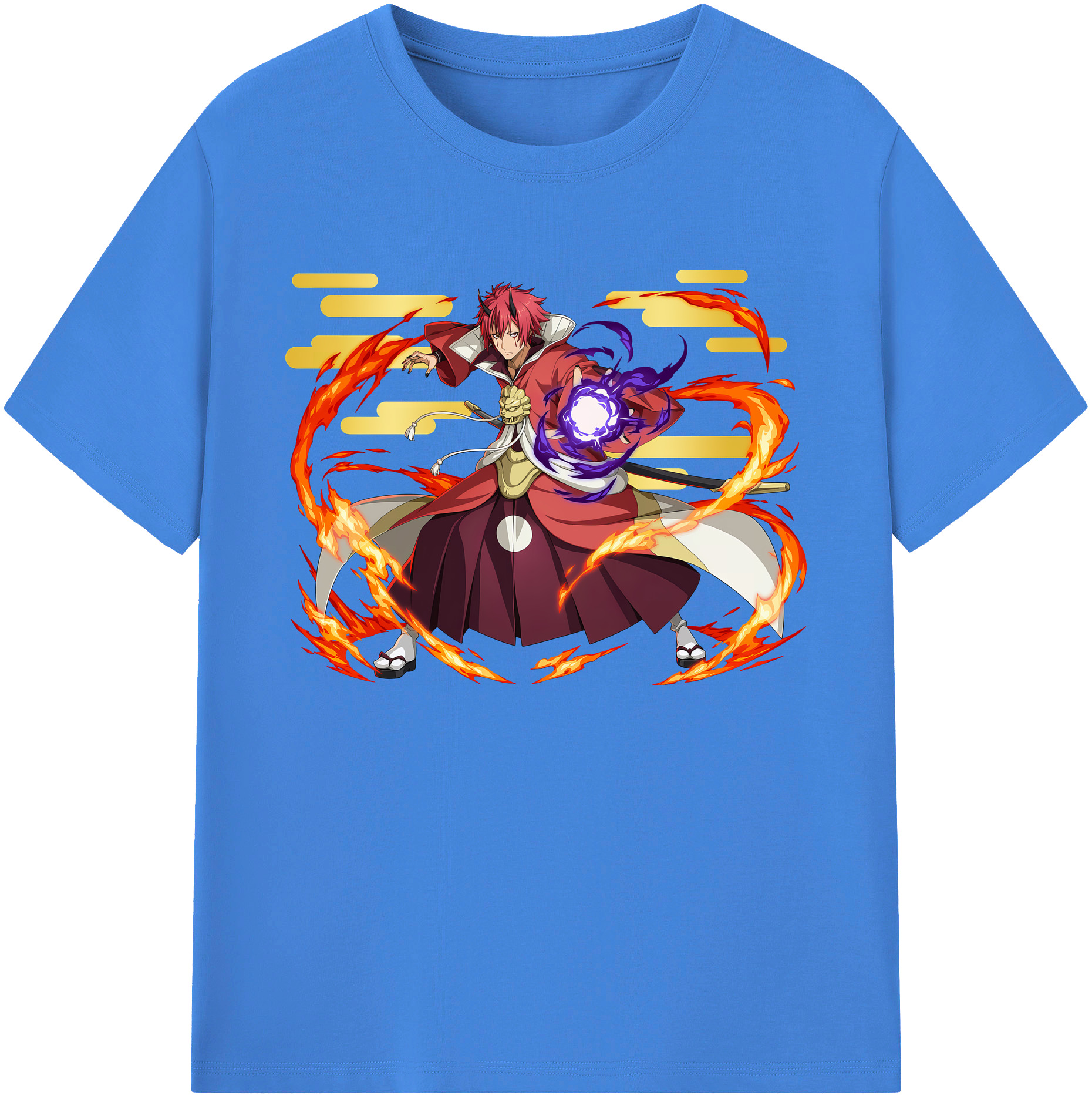 （画像用） 転スラ Regarding Reincarnated to Slime 綿100％ メンズ半袖Tシャツ｜肌触りやわらか＆通気性