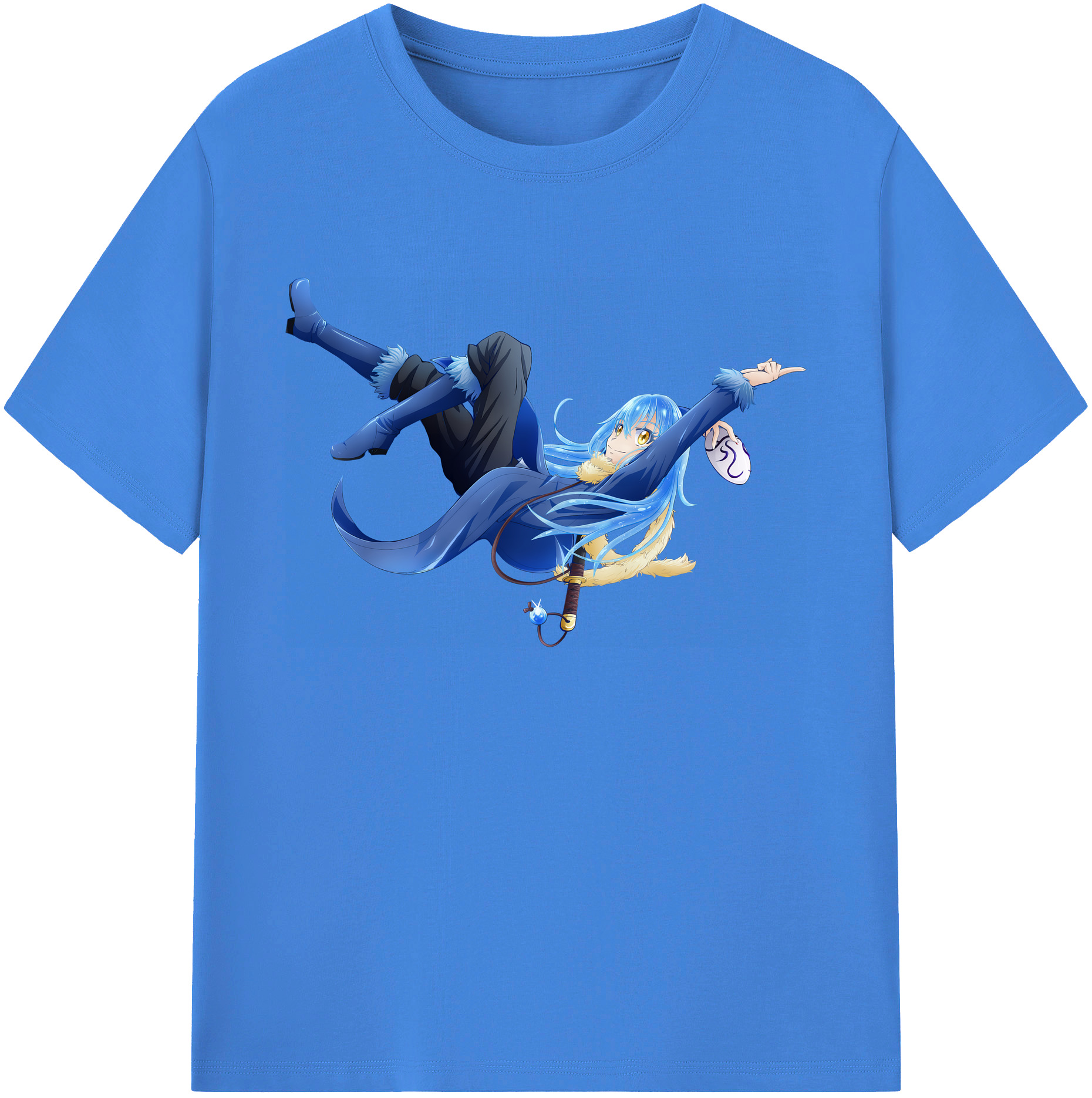 （画像用） 転スラ Regarding Reincarnated to Slime 綿100％ メンズ半袖Tシャツ｜肌触りやわらか＆通気性