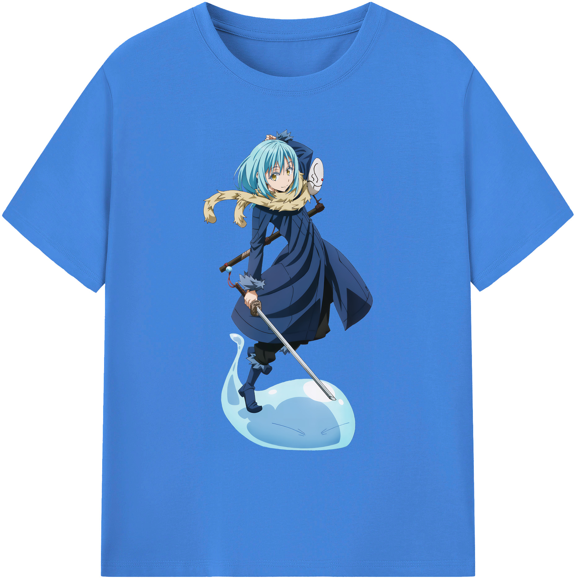 （画像用） 転スラ Regarding Reincarnated to Slime 綿100％ メンズ半袖Tシャツ｜肌触りやわらか＆通気性