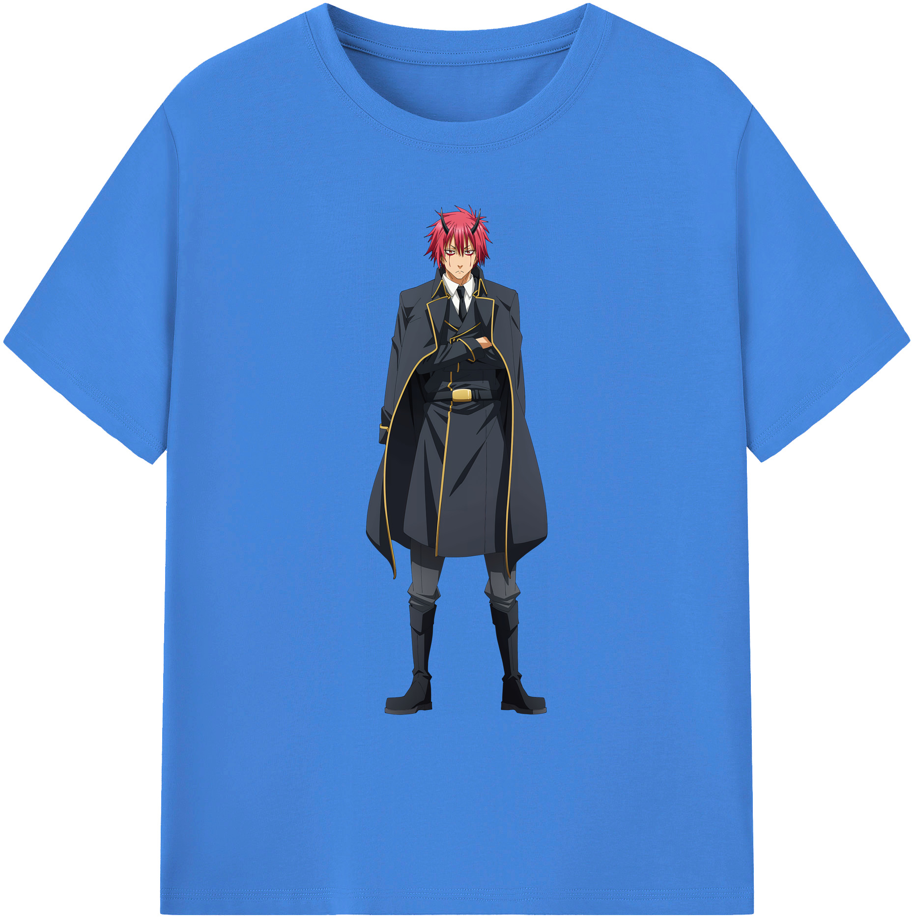（画像用） 転スラ Regarding Reincarnated to Slime 綿100％ メンズ半袖Tシャツ｜肌触りやわらか＆通気性