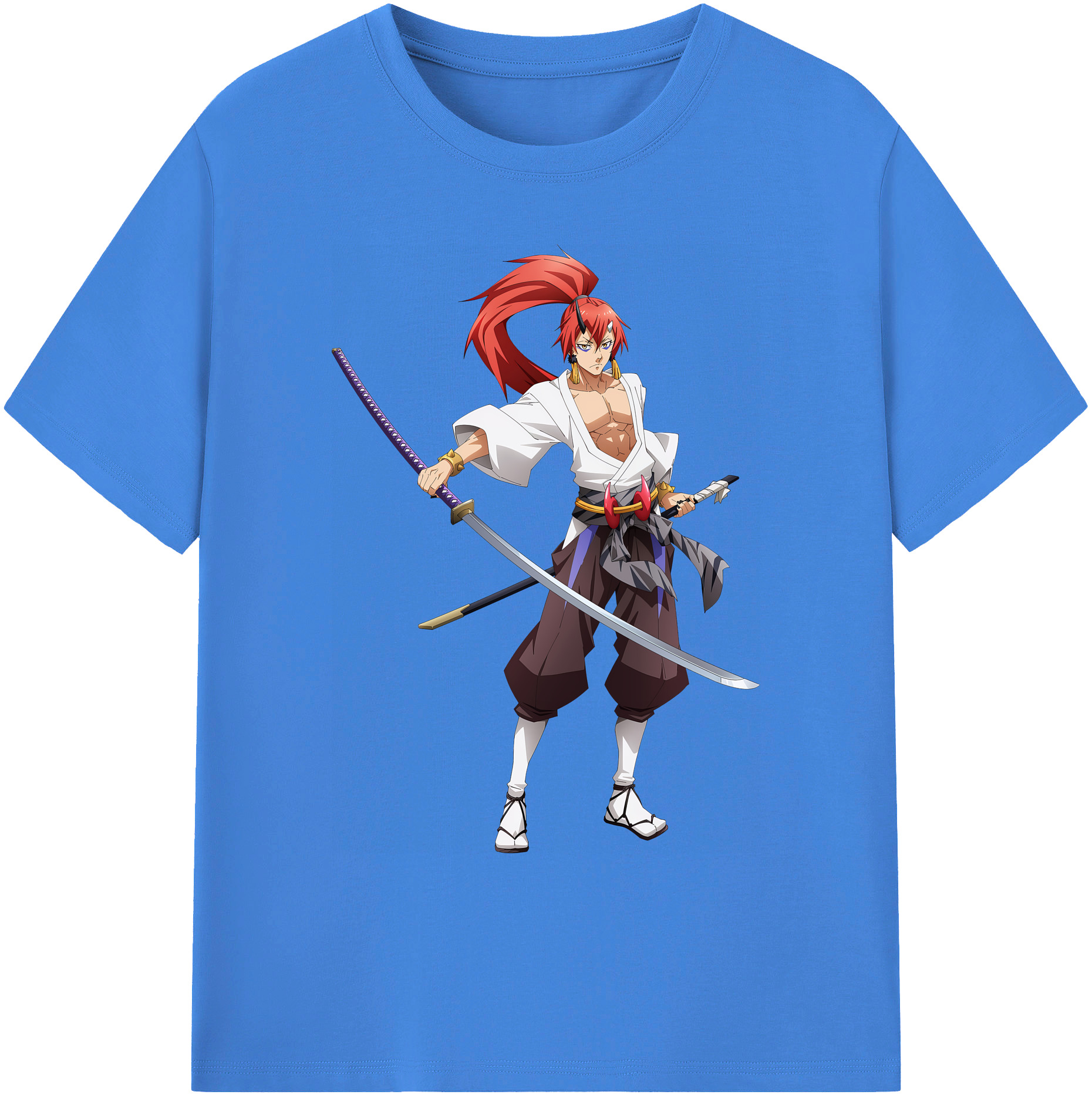 （画像用） 転スラ Regarding Reincarnated to Slime 綿100％ メンズ半袖Tシャツ｜肌触りやわらか＆通気性
