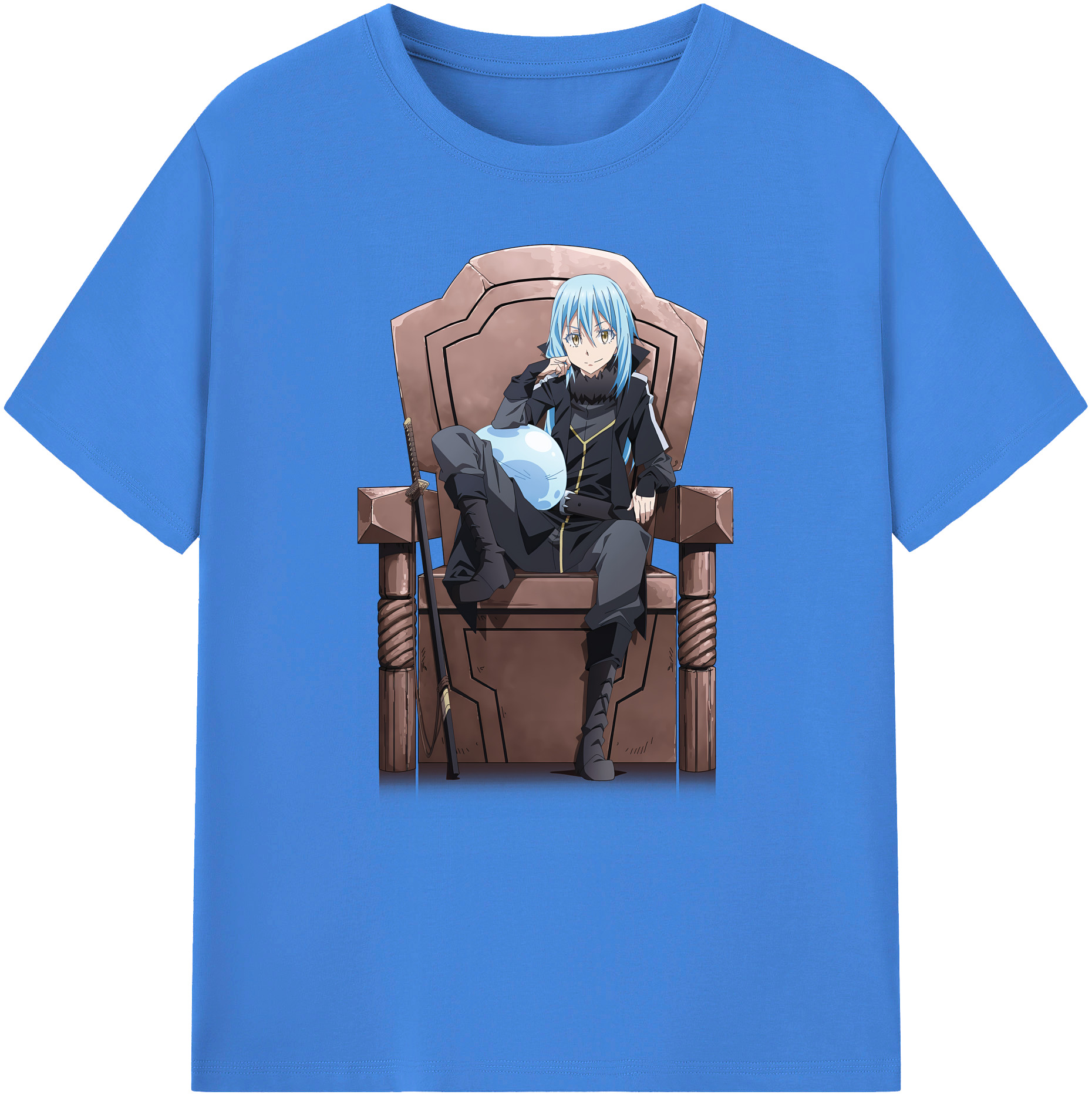 （画像用） 転スラ Regarding Reincarnated to Slime 綿100％ メンズ半袖Tシャツ｜肌触りやわらか＆通気性