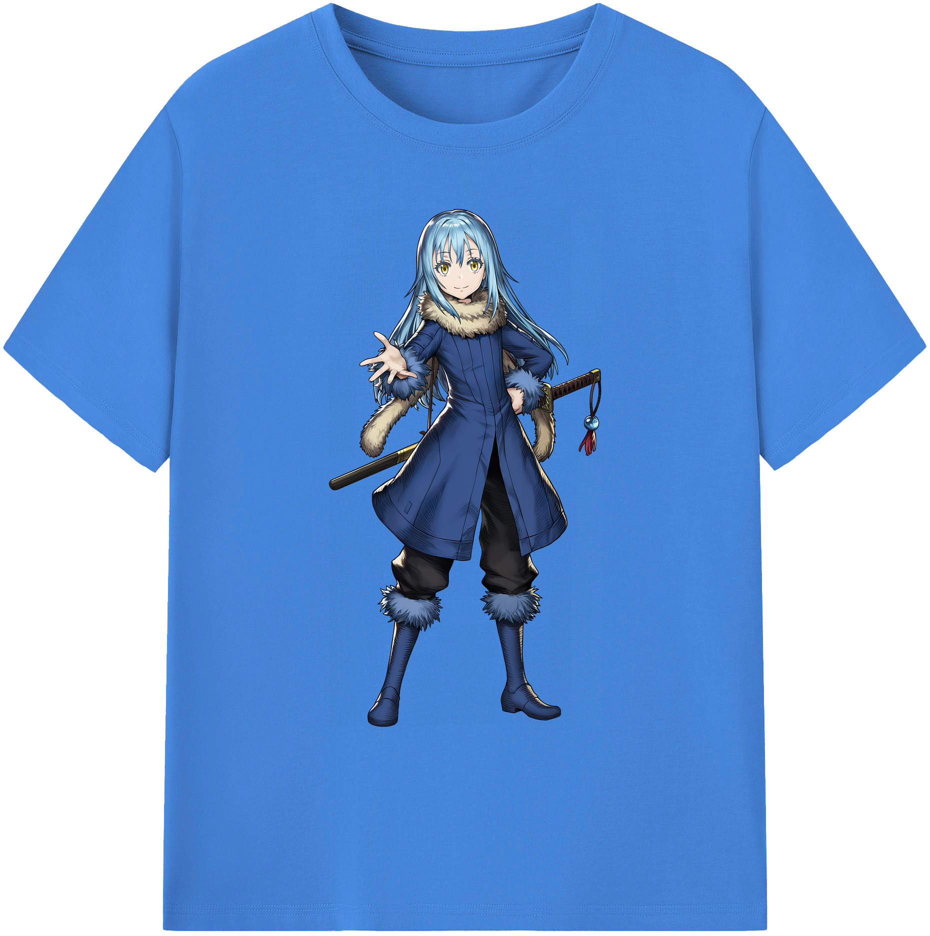（画像用） 転スラ Regarding Reincarnated to Slime 綿100％ メンズ半袖Tシャツ｜肌触りやわらか＆通気性