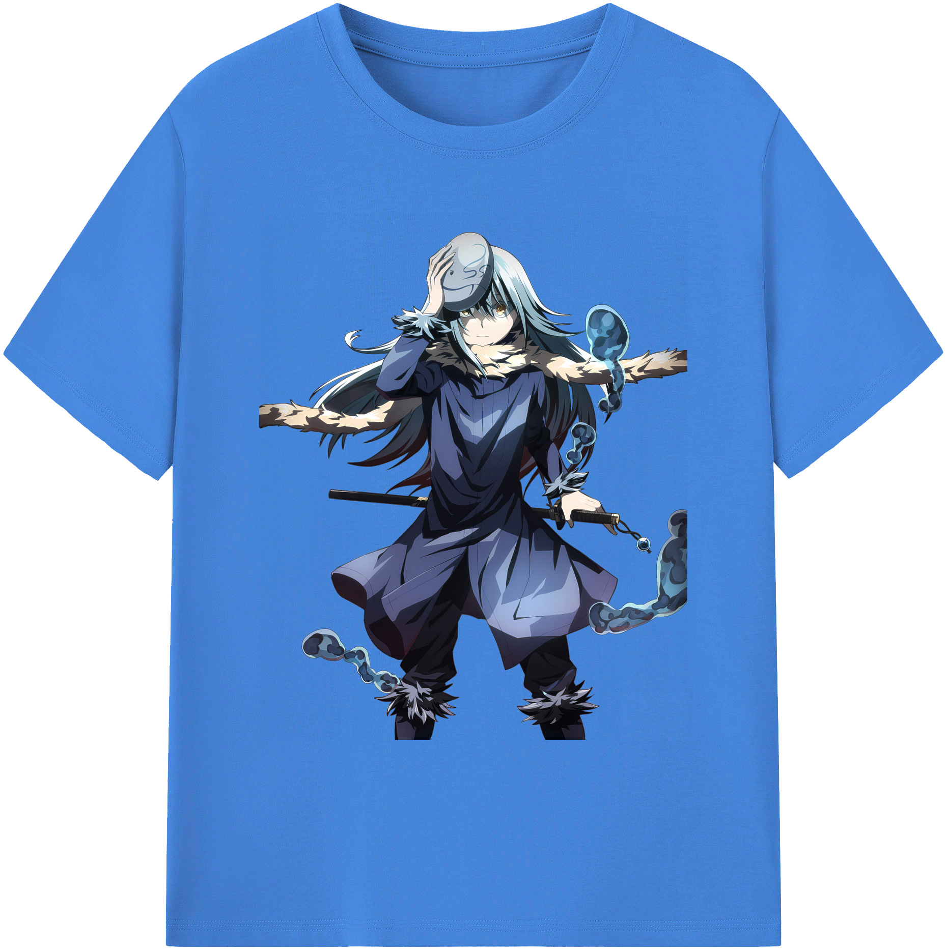 （画像用） 転スラ Regarding Reincarnated to Slime 綿100％ メンズ半袖Tシャツ｜肌触りやわらか＆通気性