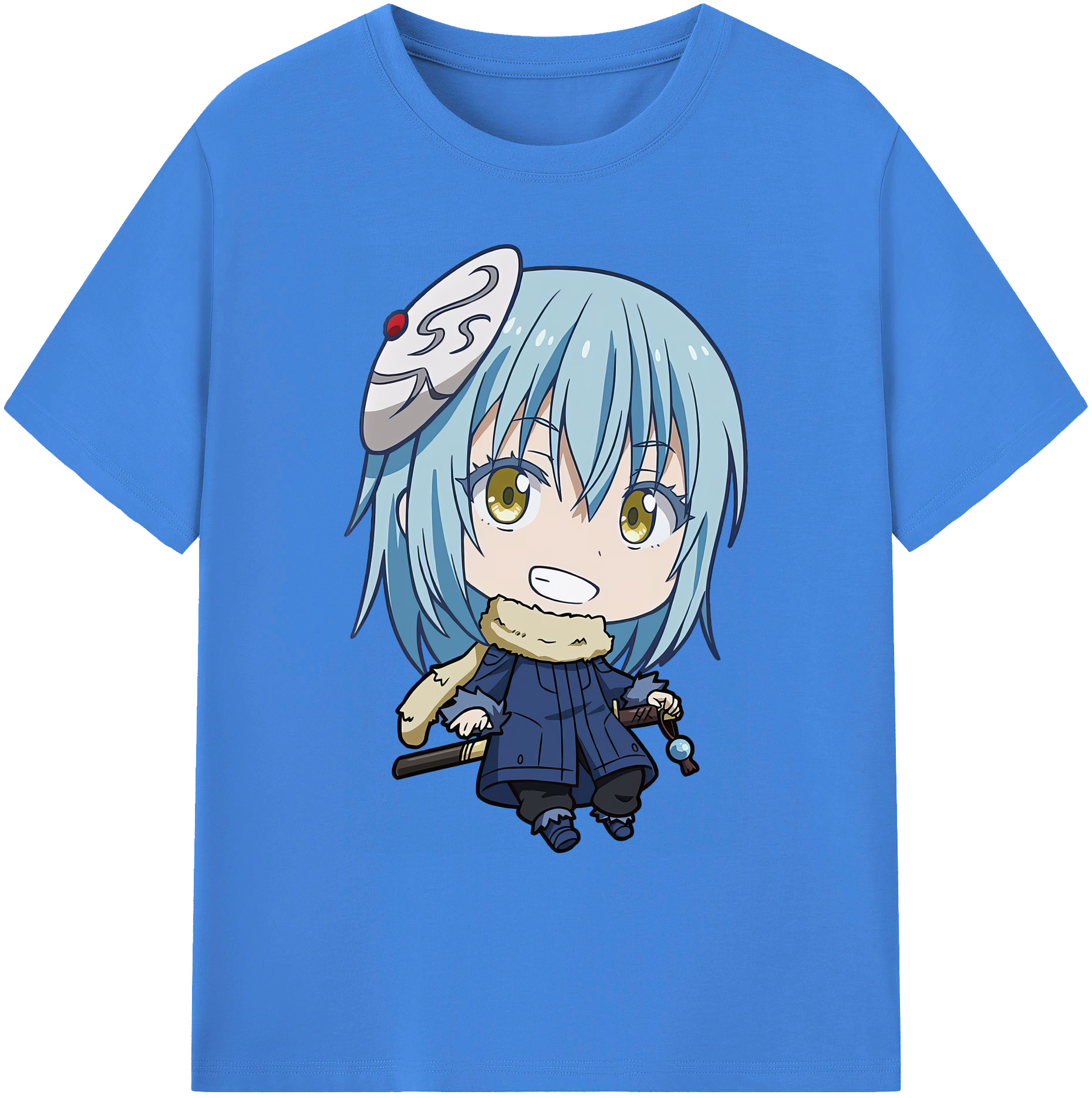 （画像用） 転スラ Regarding Reincarnated to Slime 綿100％ メンズ半袖Tシャツ｜肌触りやわらか＆通気性