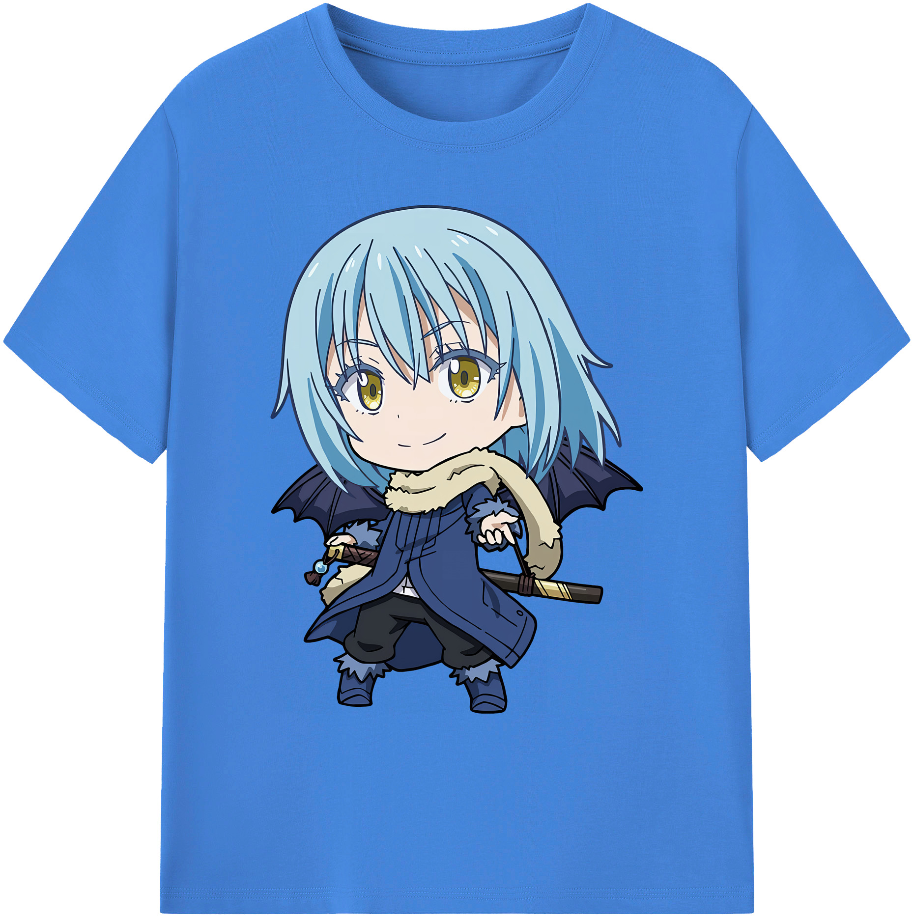 （画像用） 転スラ Regarding Reincarnated to Slime 綿100％ メンズ半袖Tシャツ｜肌触りやわらか＆通気性