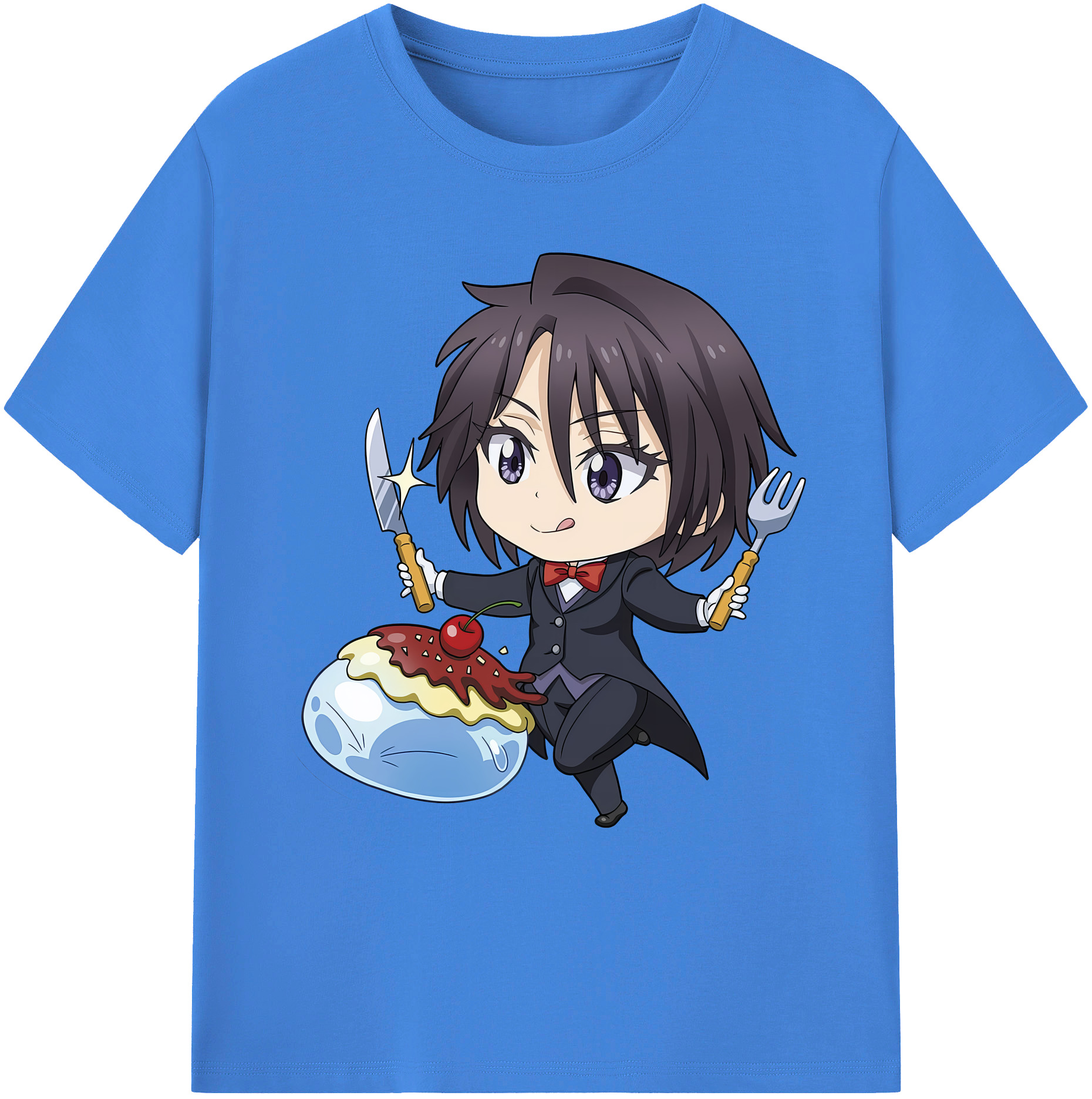 （画像用） 転スラ Regarding Reincarnated to Slime 綿100％ メンズ半袖Tシャツ｜肌触りやわらか＆通気性