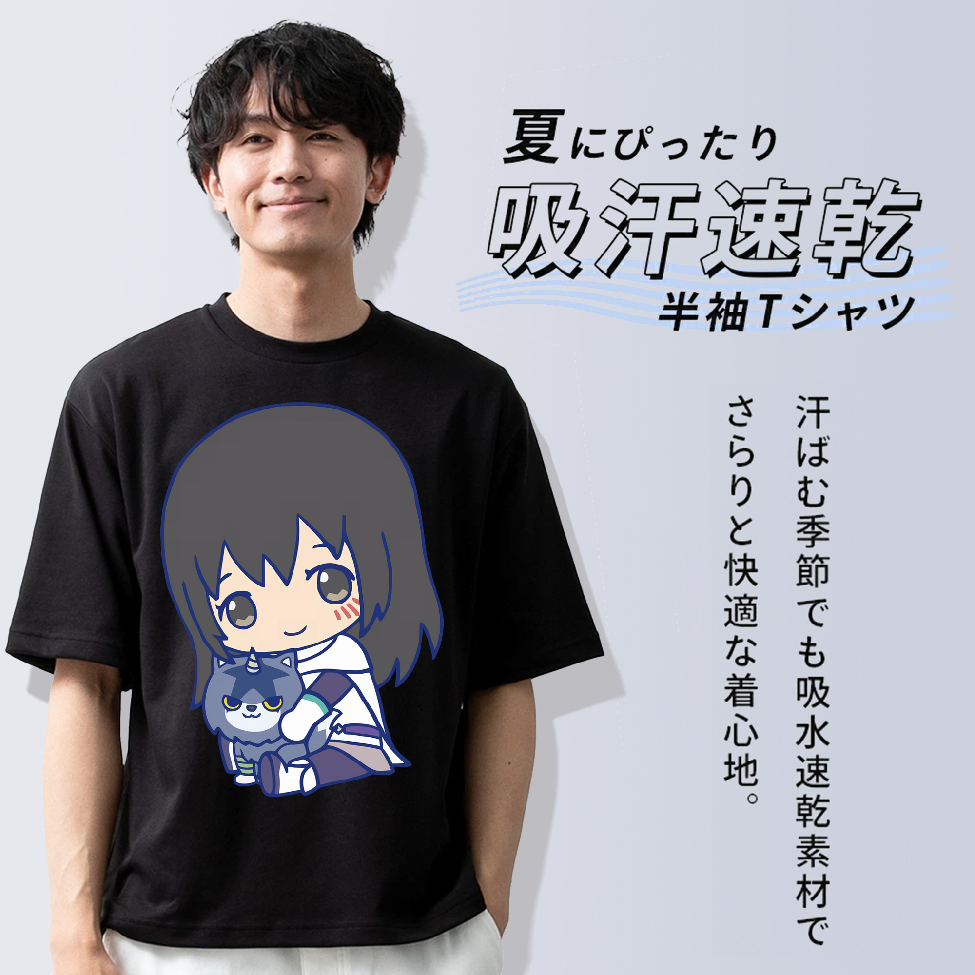 転スラ Regarding Reincarnated to Slime 綿100％ メンズ半袖Tシャツ｜肌触りやわらか＆通気性