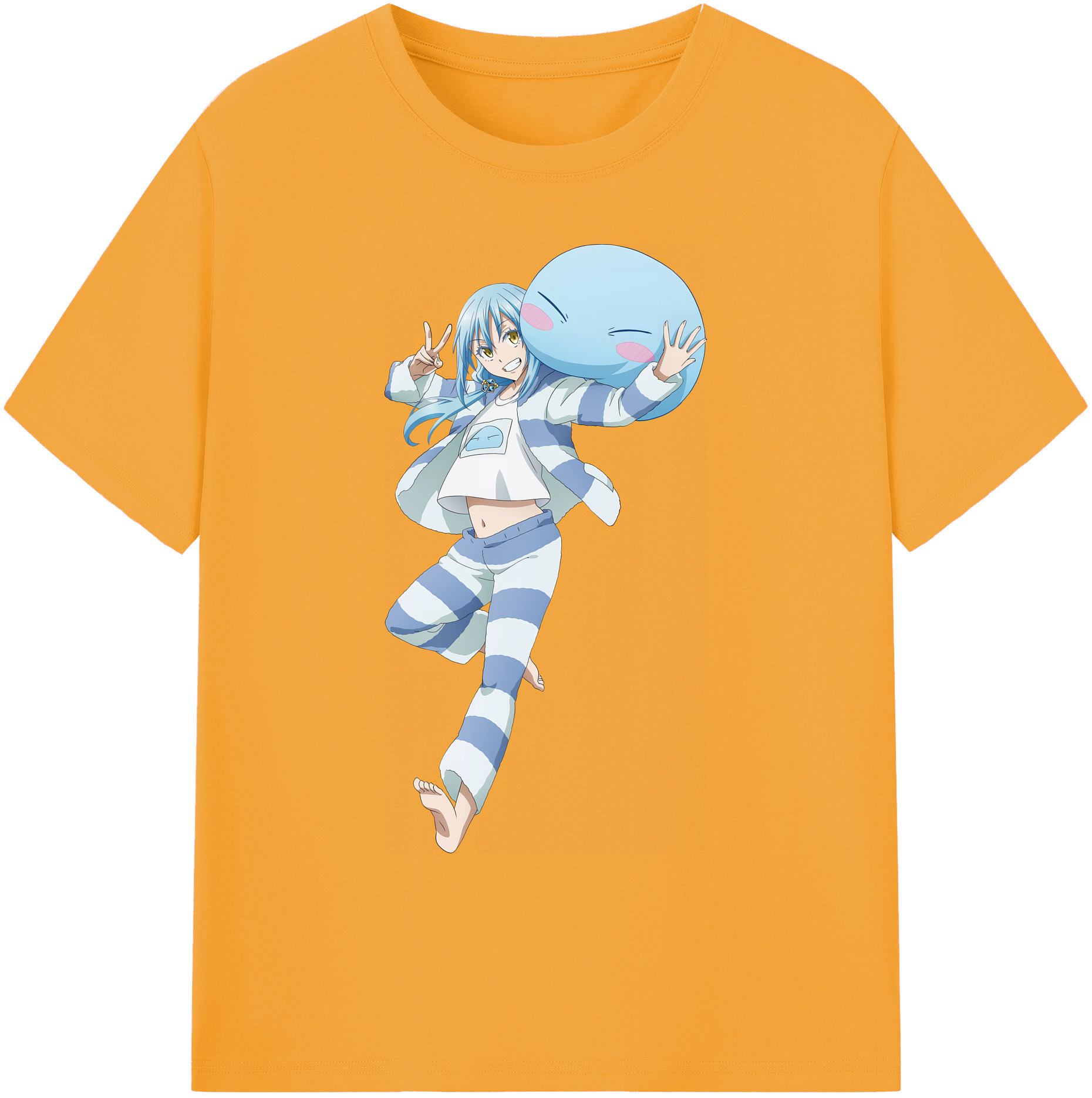 （画像用） 転スラ Regarding Reincarnated to Slime 綿100％ メンズ半袖Tシャツ｜肌触りやわらか＆通気性