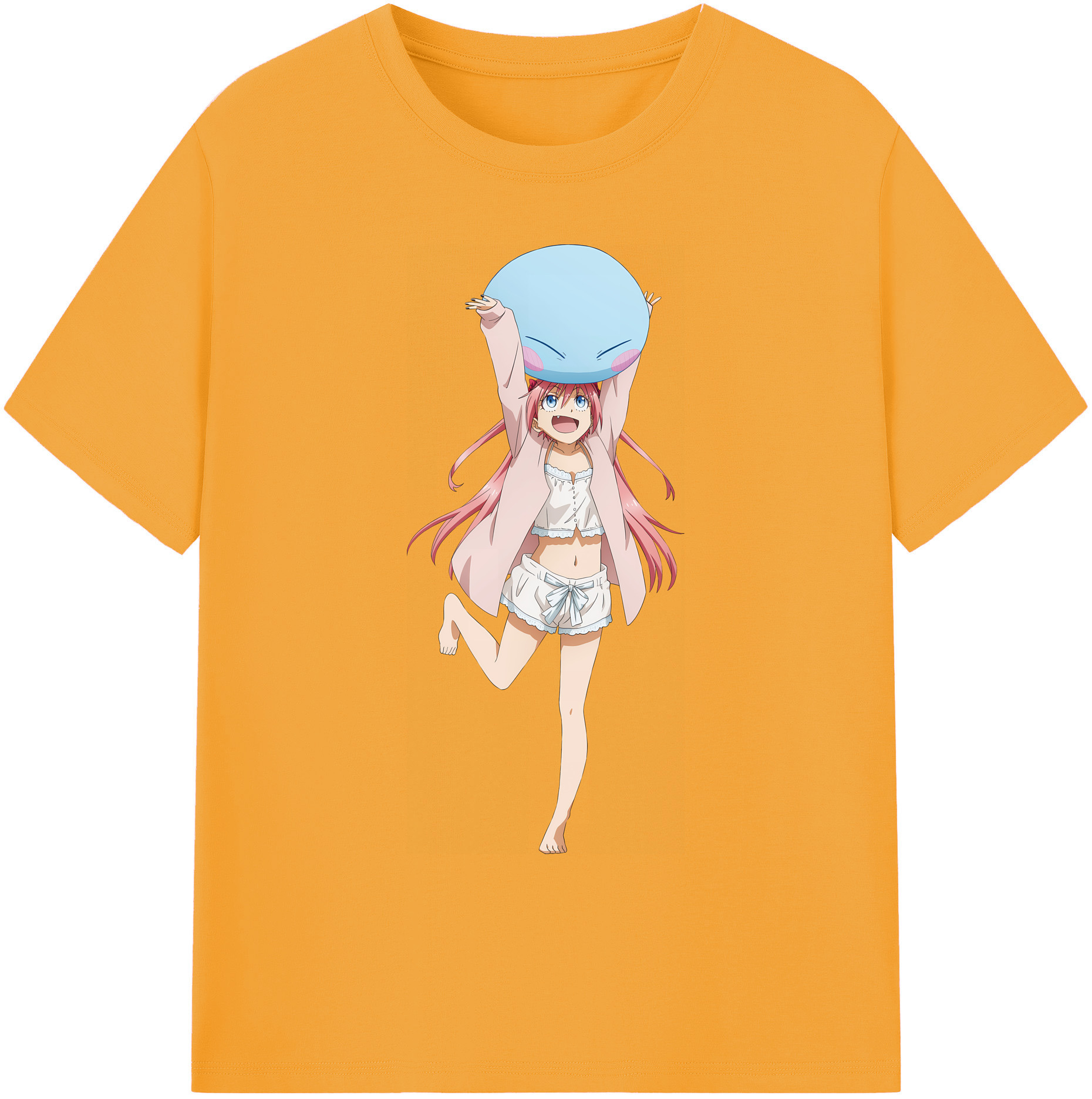（画像用） 転スラ Regarding Reincarnated to Slime 綿100％ メンズ半袖Tシャツ｜肌触りやわらか＆通気性