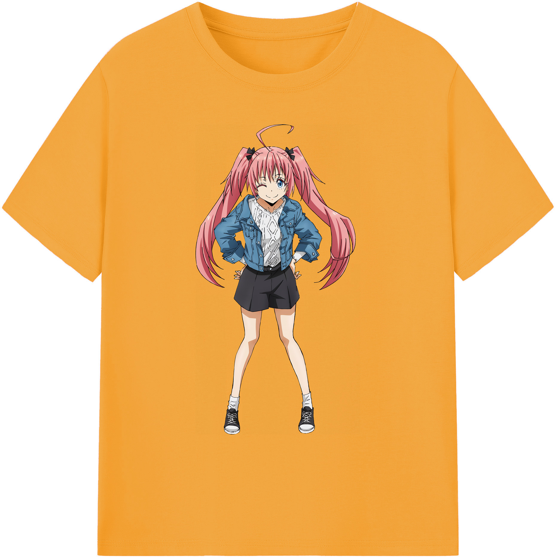 （画像用） 転スラ Regarding Reincarnated to Slime 綿100％ メンズ半袖Tシャツ｜肌触りやわらか＆通気性