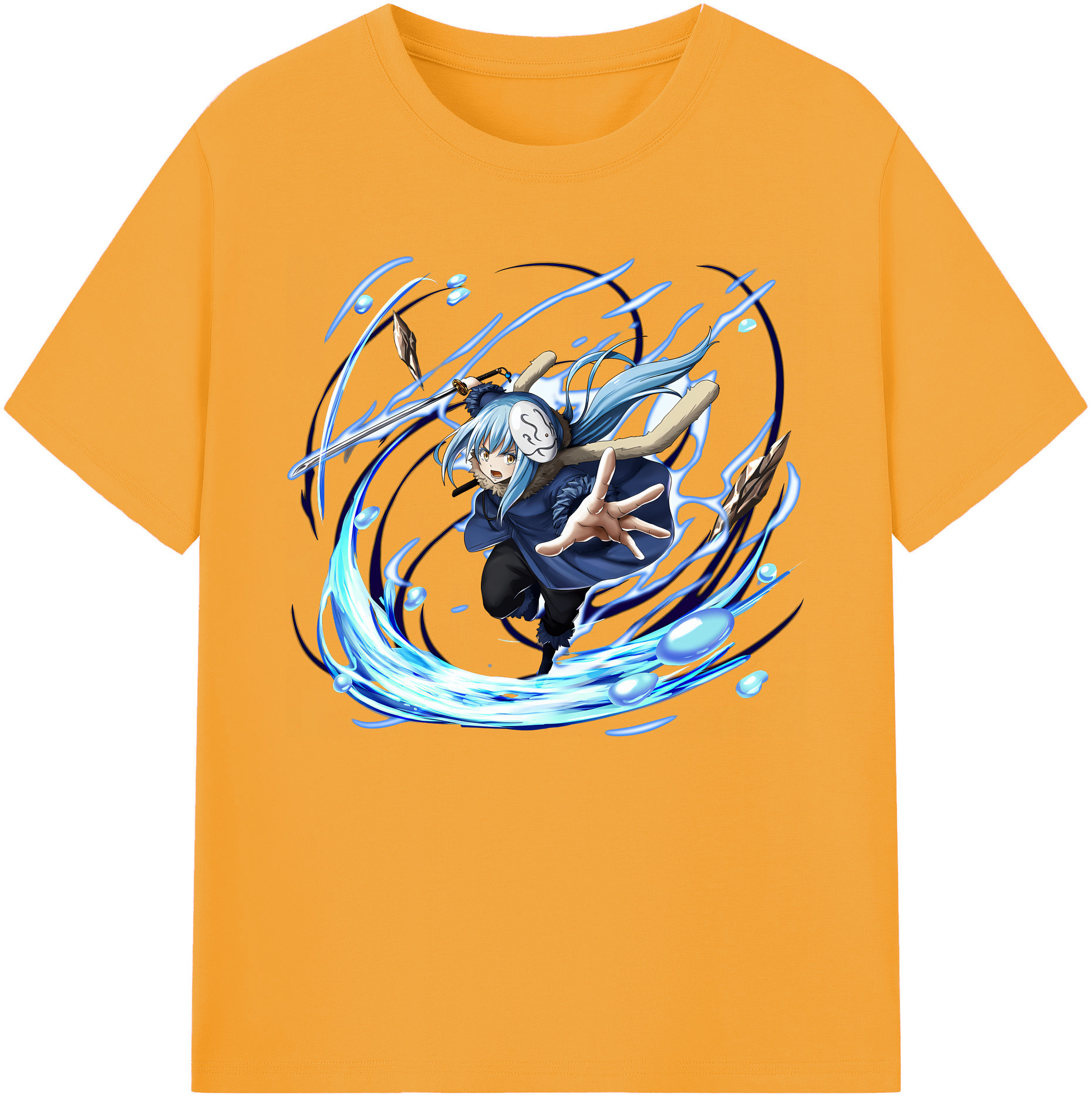 （画像用） 転スラ Regarding Reincarnated to Slime 綿100％ メンズ半袖Tシャツ｜肌触りやわらか＆通気性