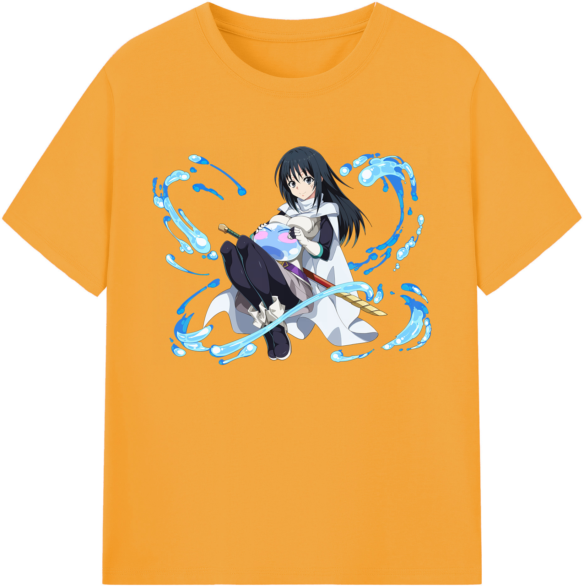 （画像用） 転スラ Regarding Reincarnated to Slime 綿100％ メンズ半袖Tシャツ｜肌触りやわらか＆通気性
